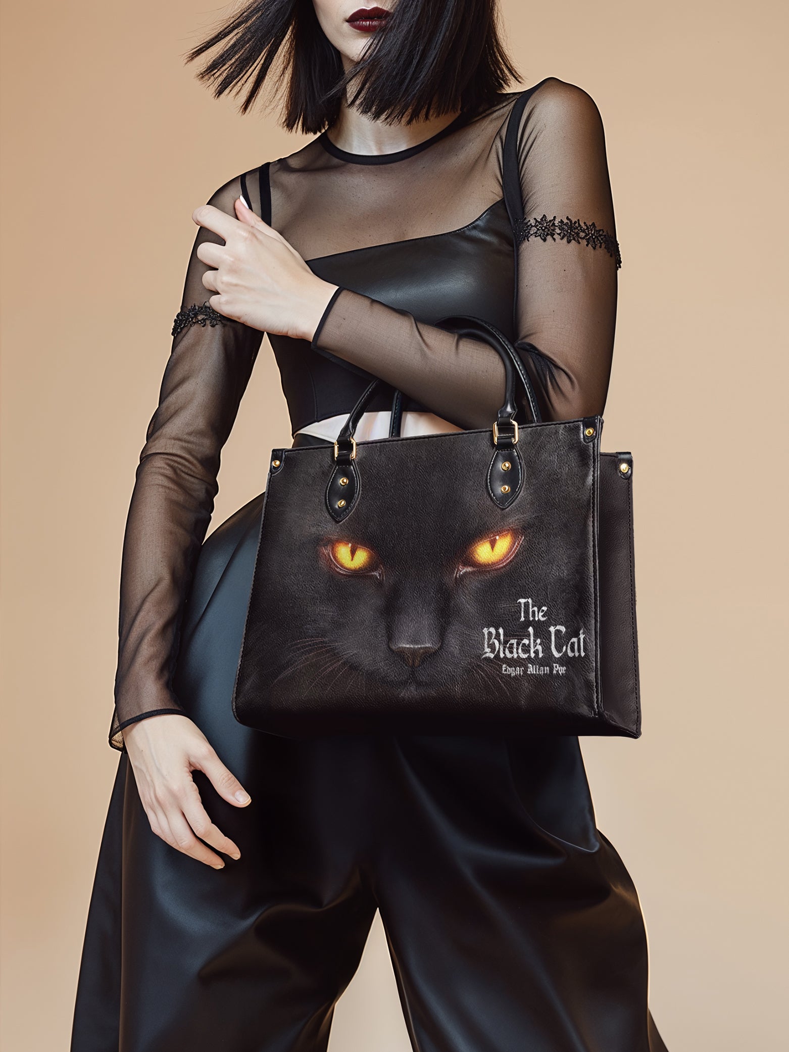 "The Black Cat" Leather Handbag