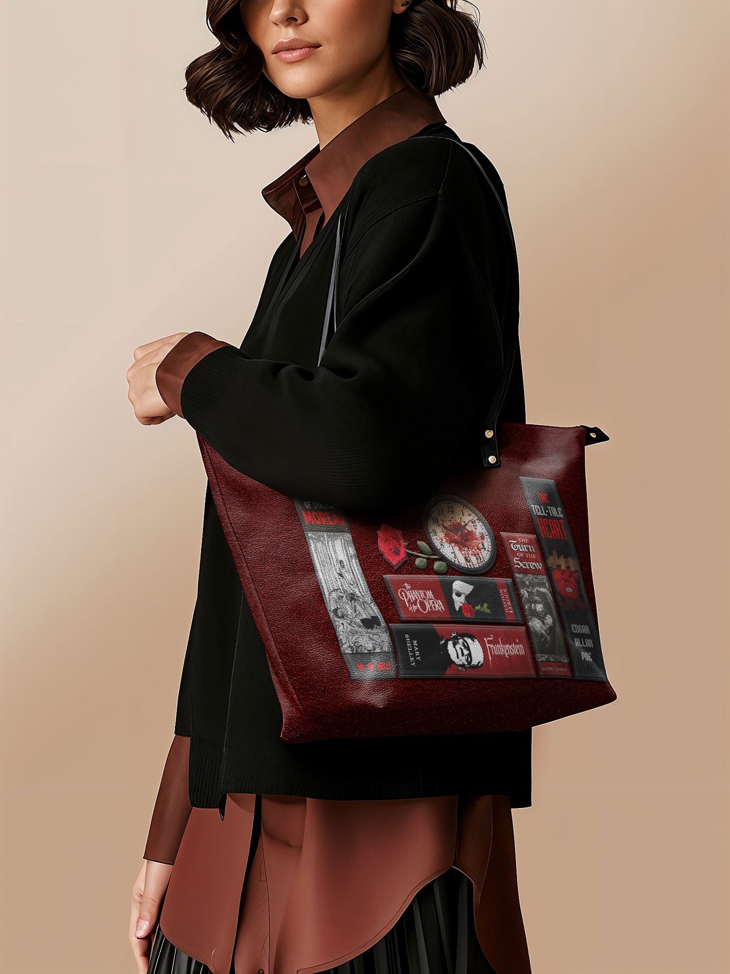 "The Crimson Codex" Leather Tote Bag Deal