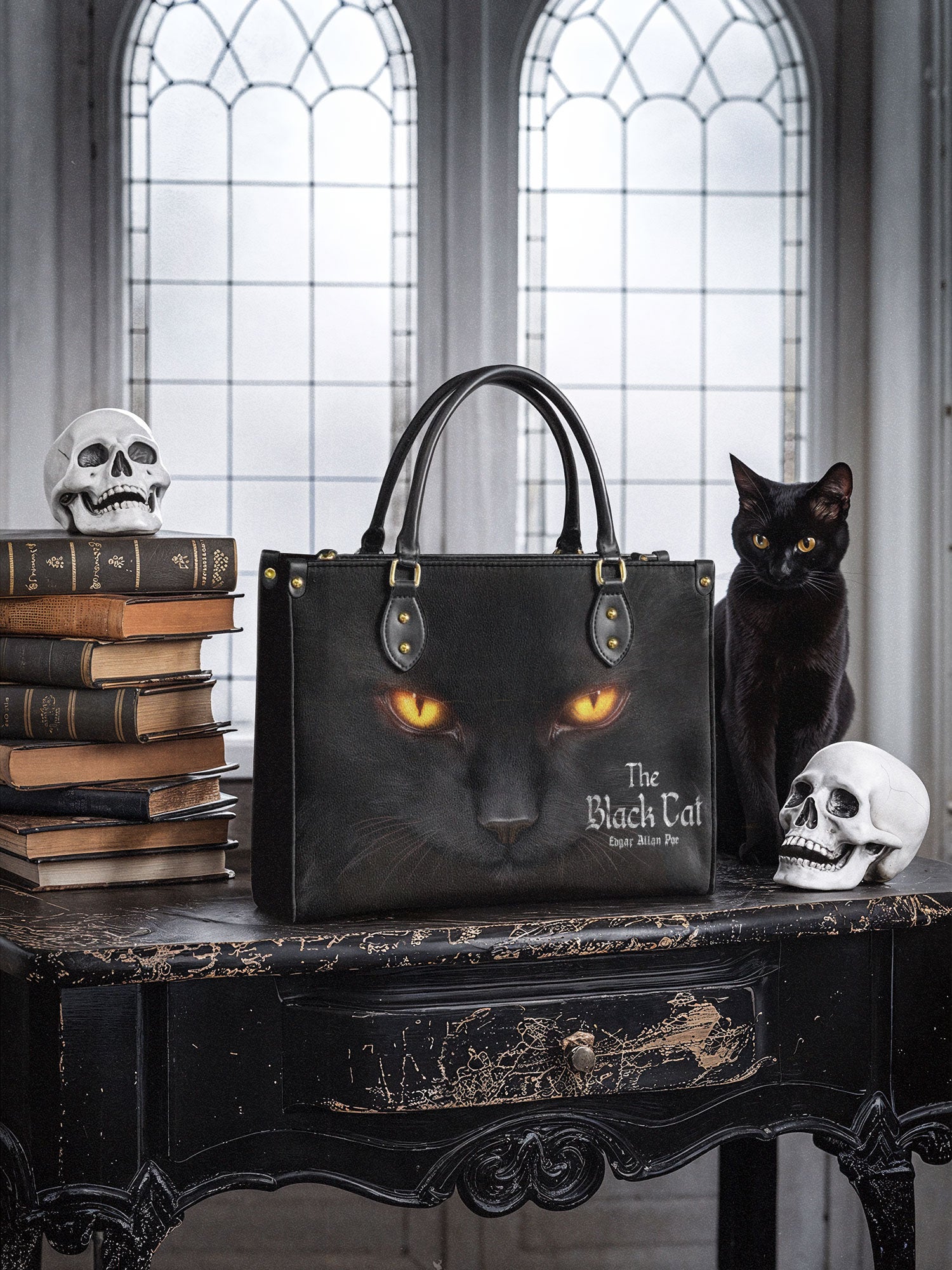 "The Black Cat" Leather Handbag