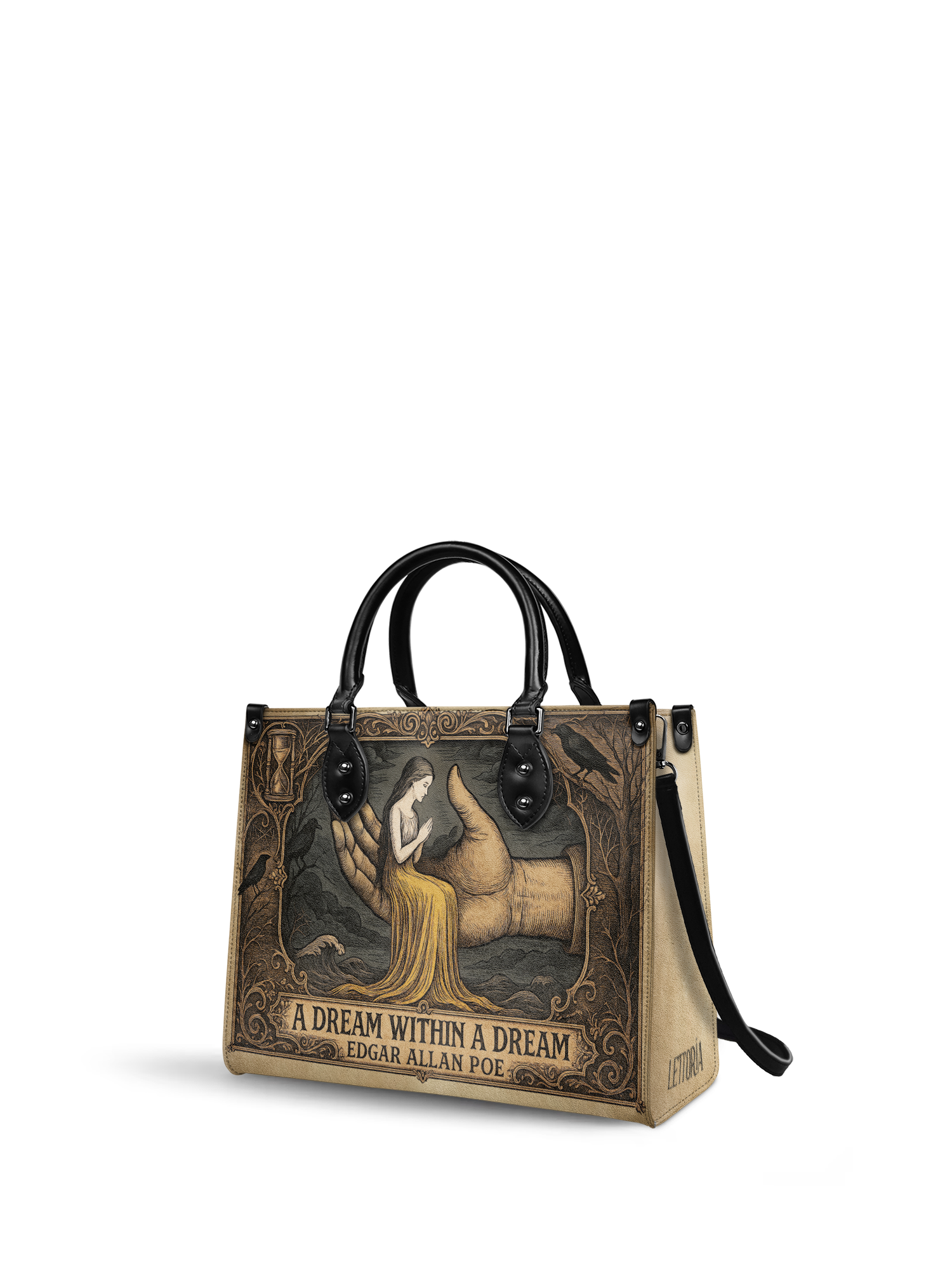 "A Dream Within A Dream" - Black Interior - Leather Handbag