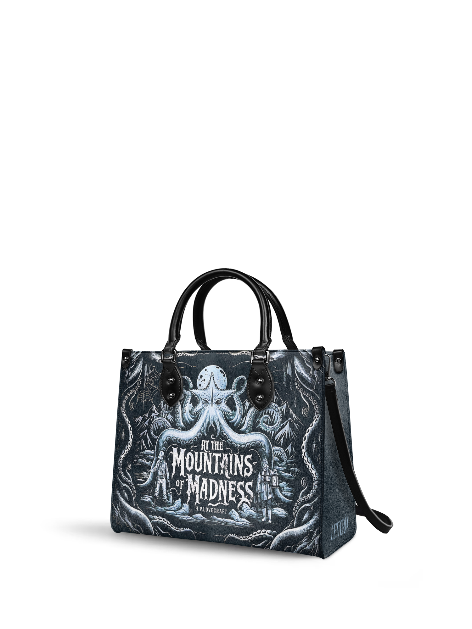"At The Mountains Of Madness" - Black Interior - Leather Handbag