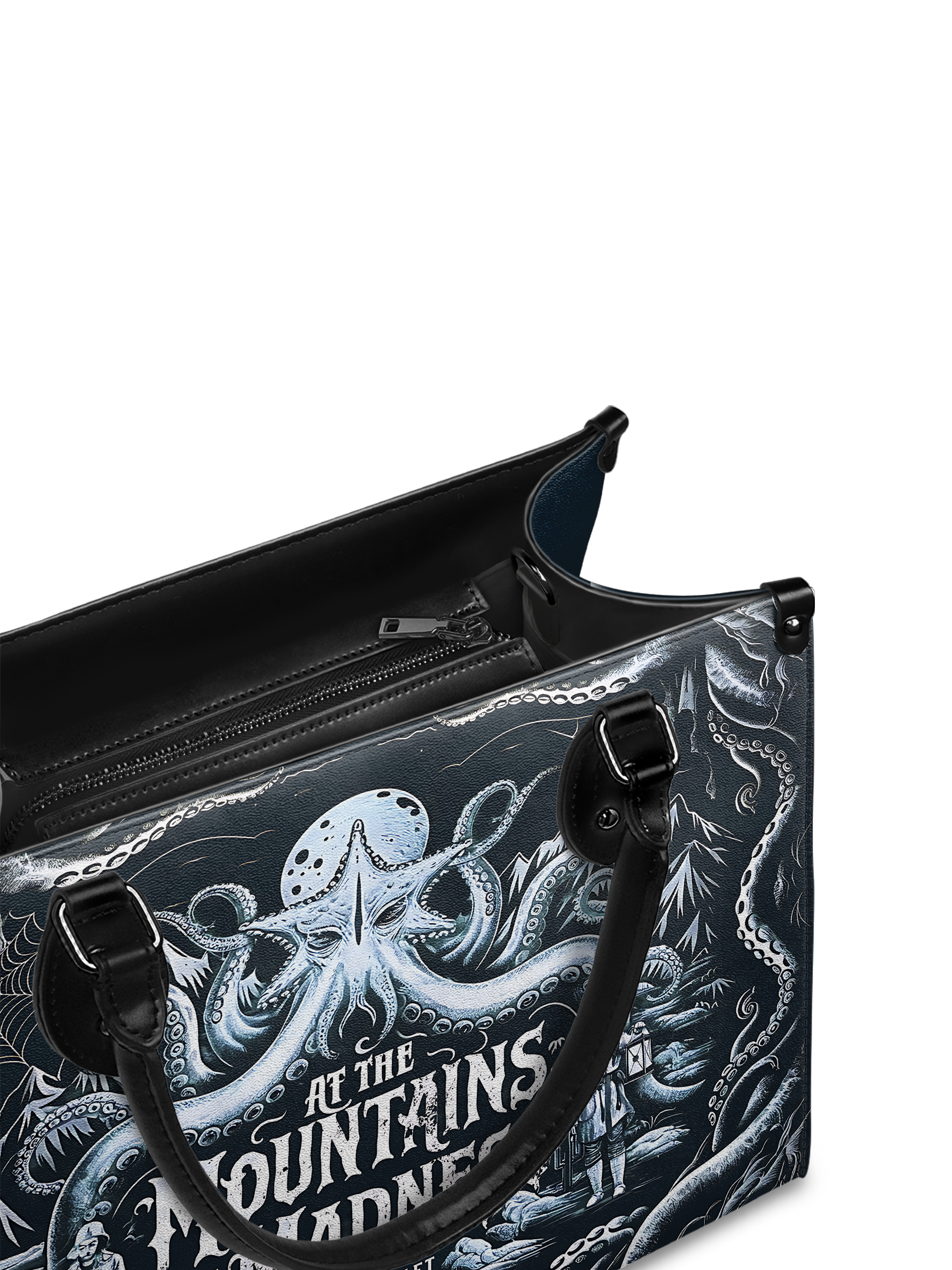"At The Mountains Of Madness" - Black Interior - Leather Handbag