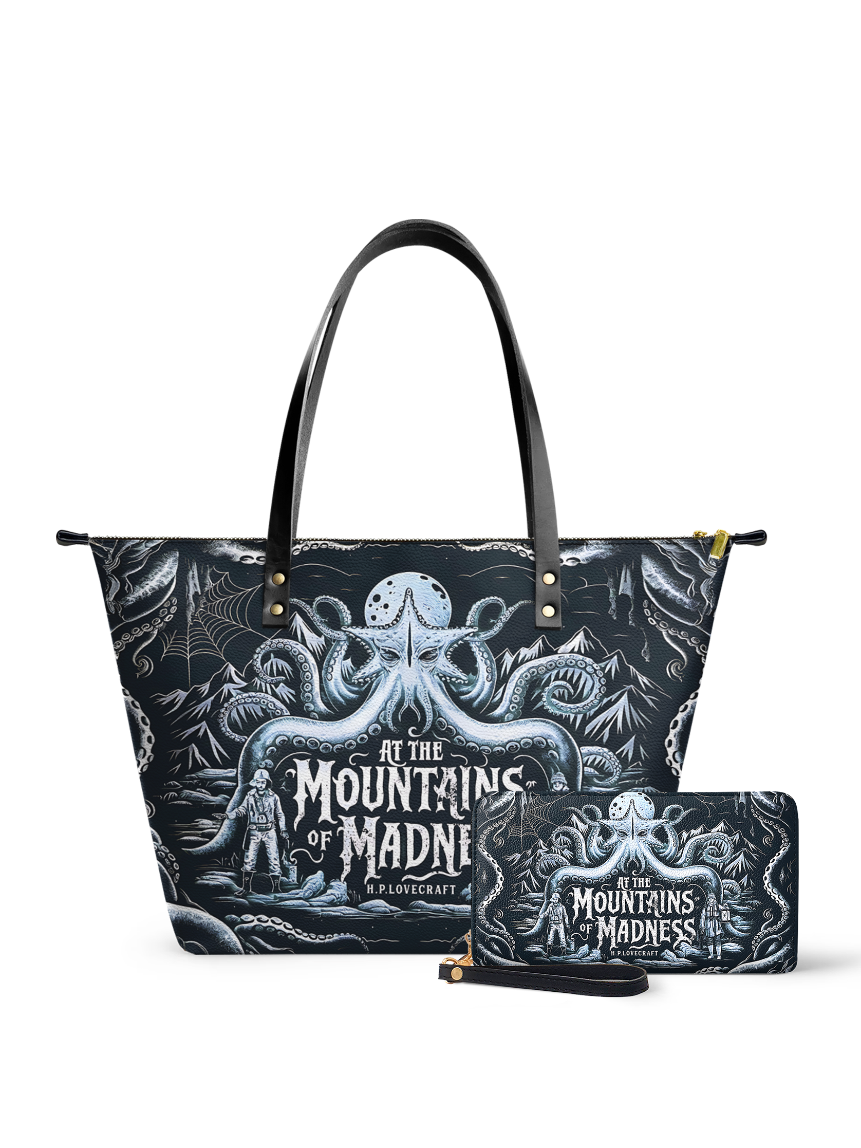 "At The Mountains Of Madness" Leather Tote Bag Deal