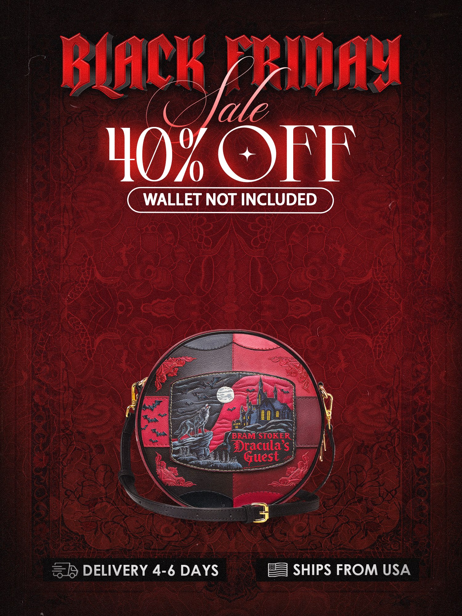"Dracula's Guest" Circle Crossbody Bag Deal