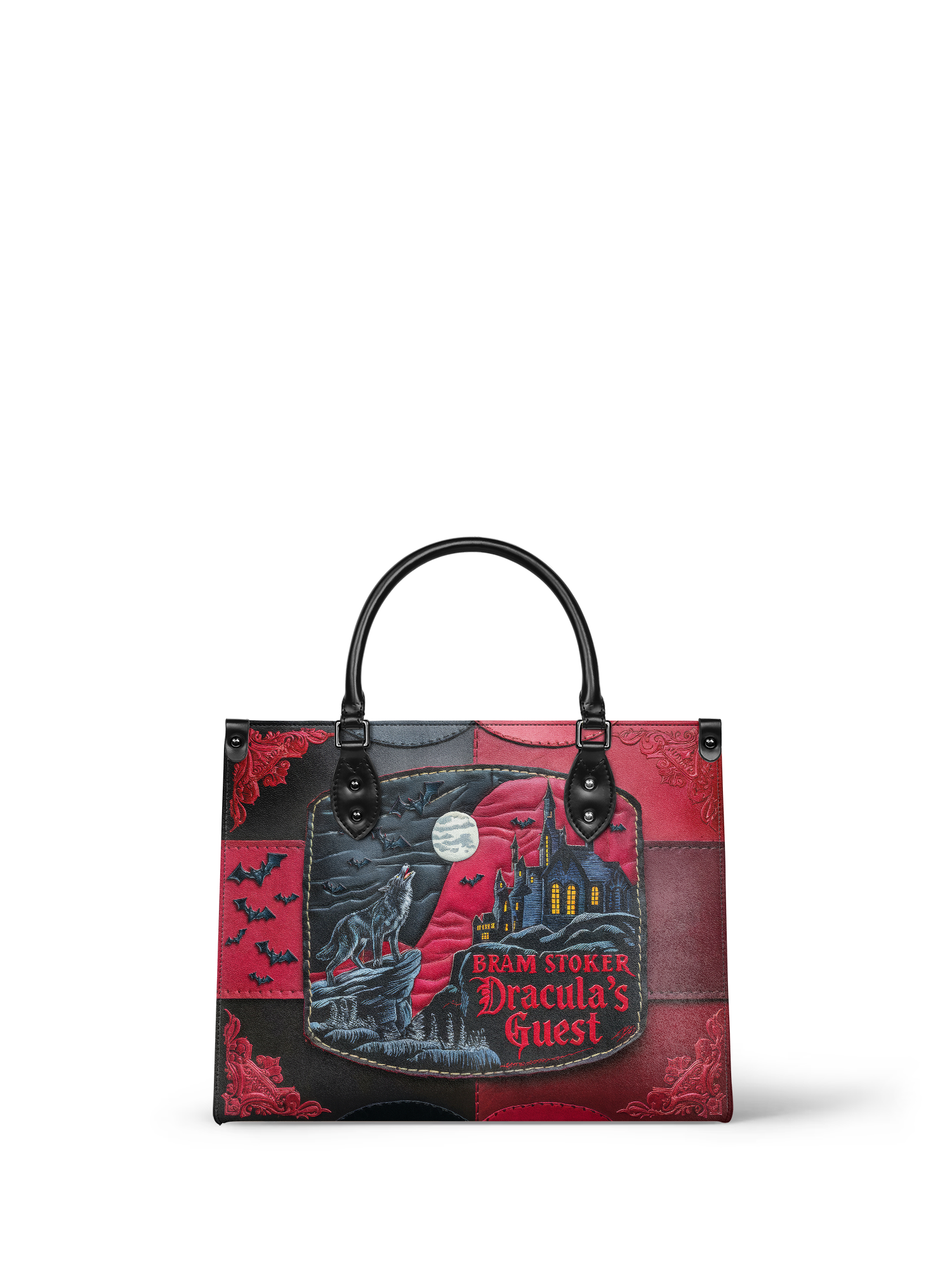 "Dracula's Guest" - Black Interior - Leather Handbag