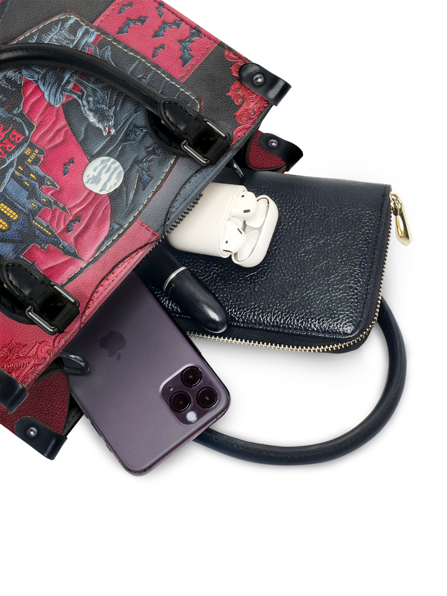 "Dracula's Guest" - Black Interior - Small Leather Handbag