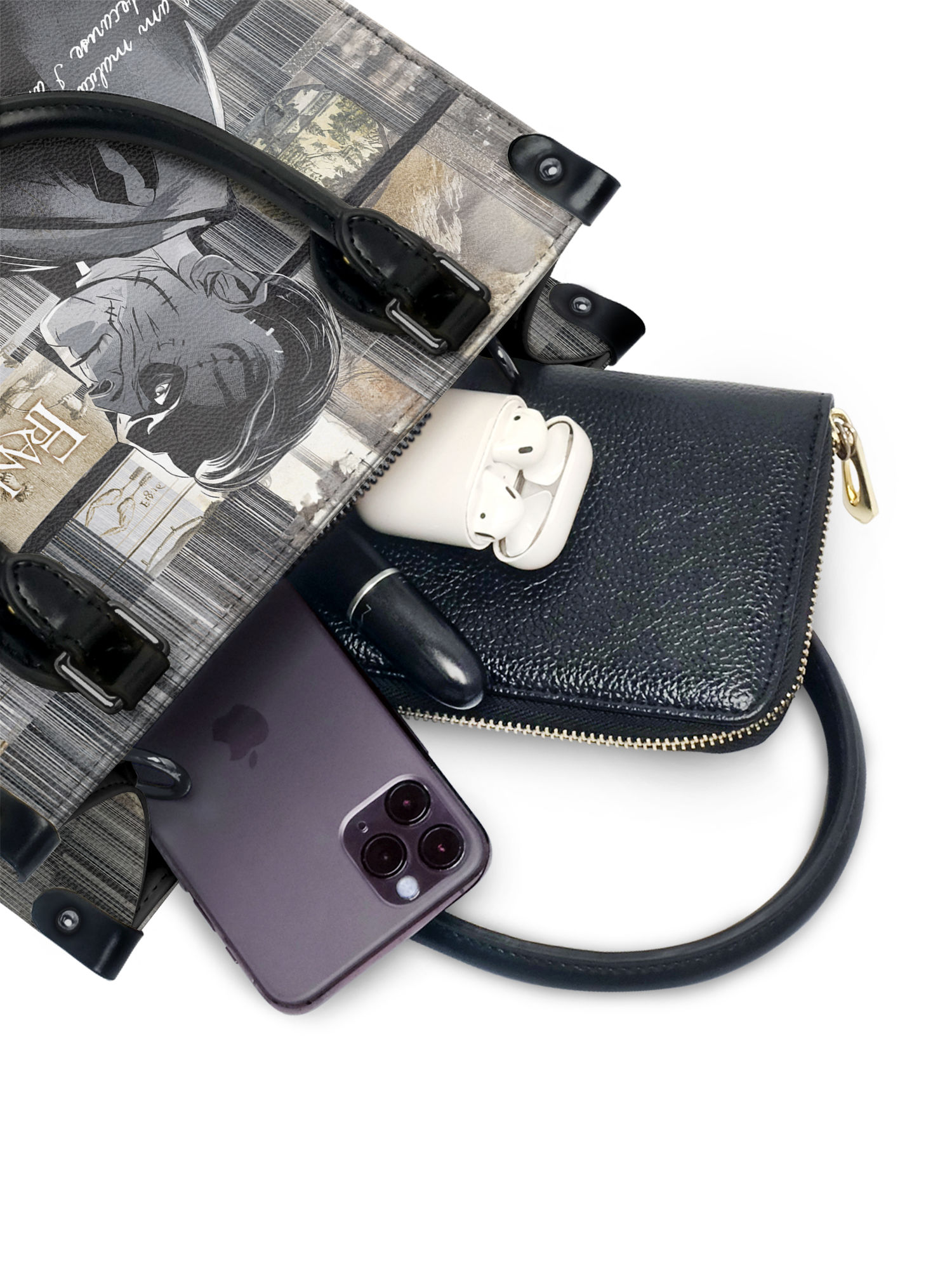 "Frankenstein" Ashes of Hope - Black Interior - Small Leather Handbag