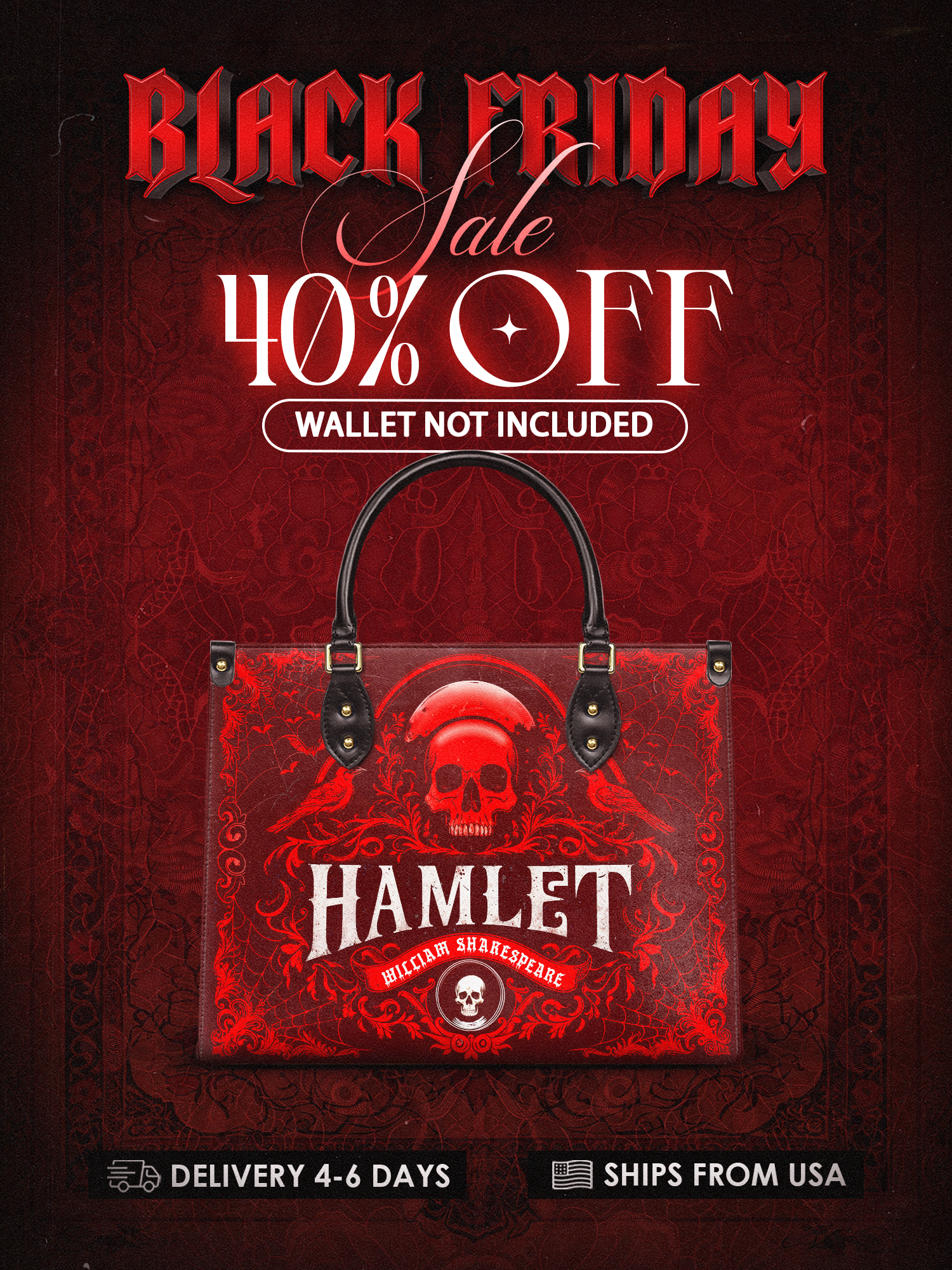 "Hamlet" The Red Room Leather Handbag Deal