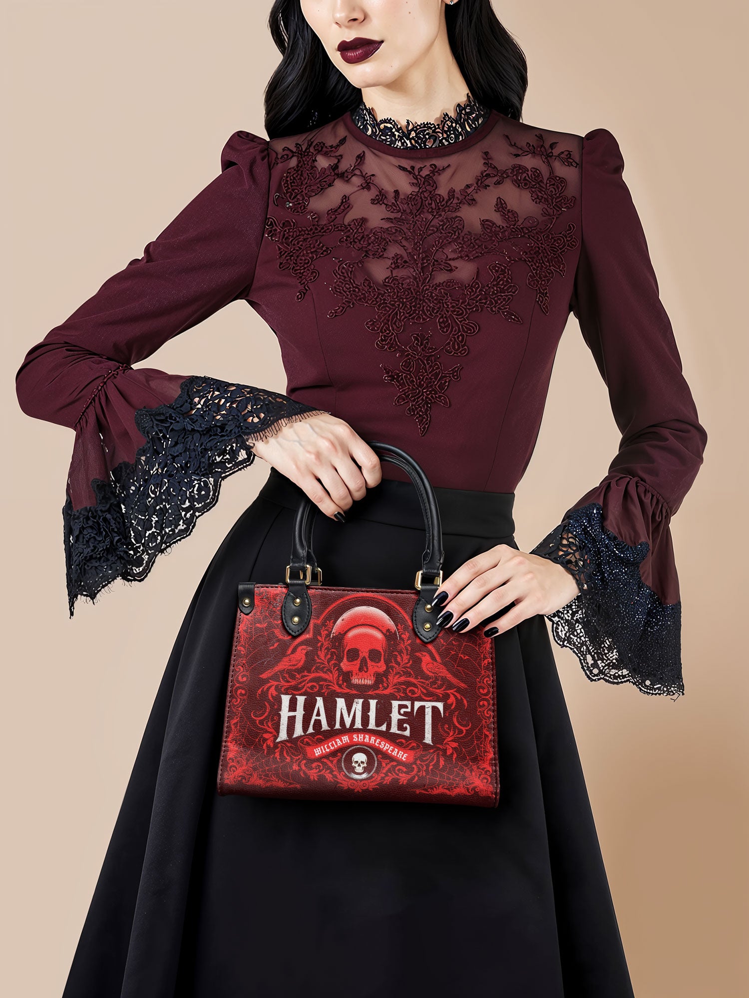 "Hamlet" The Red Room Small Leather Handbag Deal