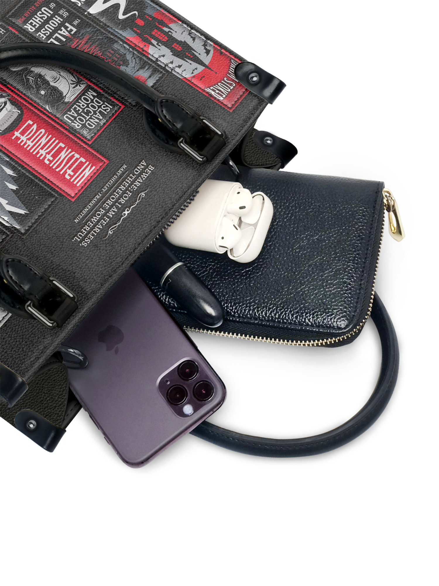 "The Fearless Collection" - Black Interior - Small Leather Handbag