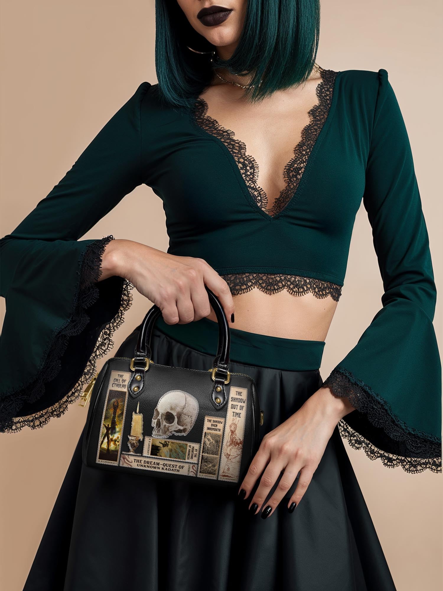 Lovecraftian Black Mini Satchel