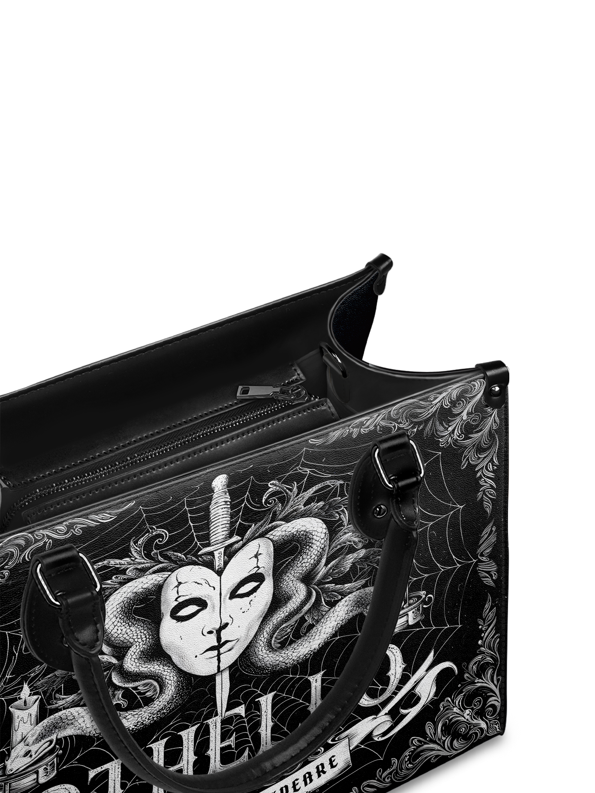 "Othello" - Black Interior - Leather Handbag