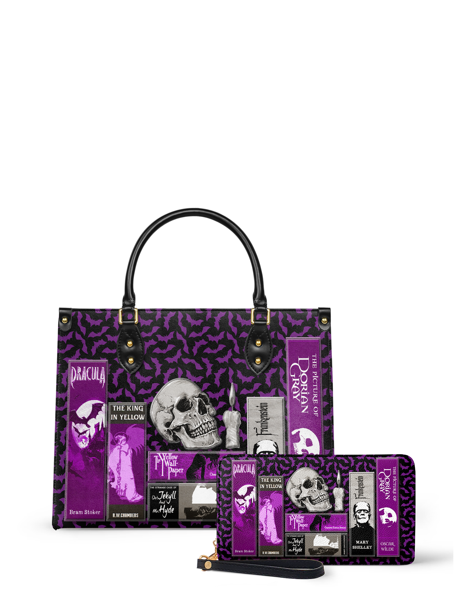 "The Codex of Gothic Tales" Violet Echo Leather Handbag Deal