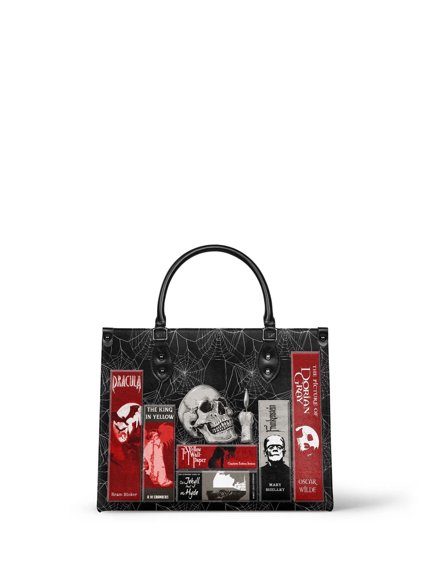 "The Codex of Gothic Tales" Black Widow’s Kiss Leather Handbag Deal