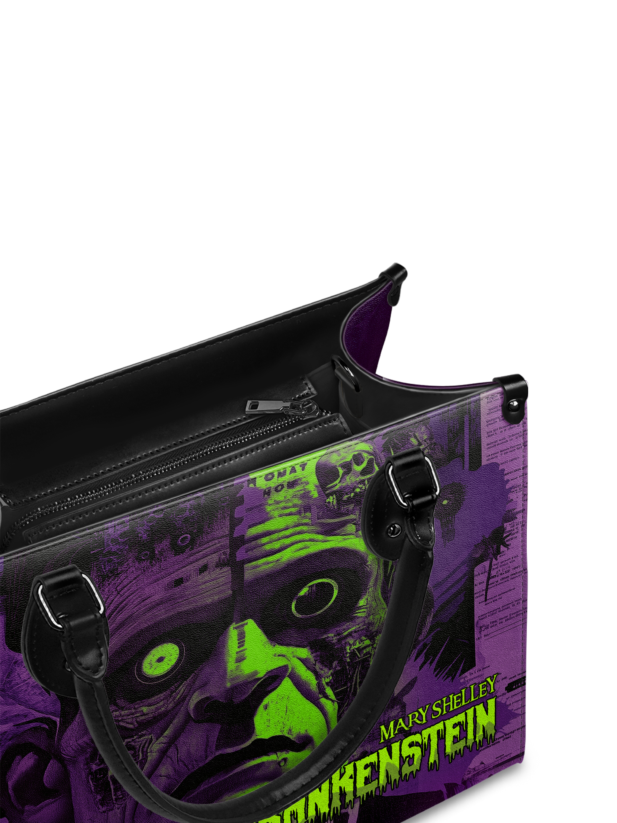 "Frankenstein" Lablight Violet Leather Handbag Deal