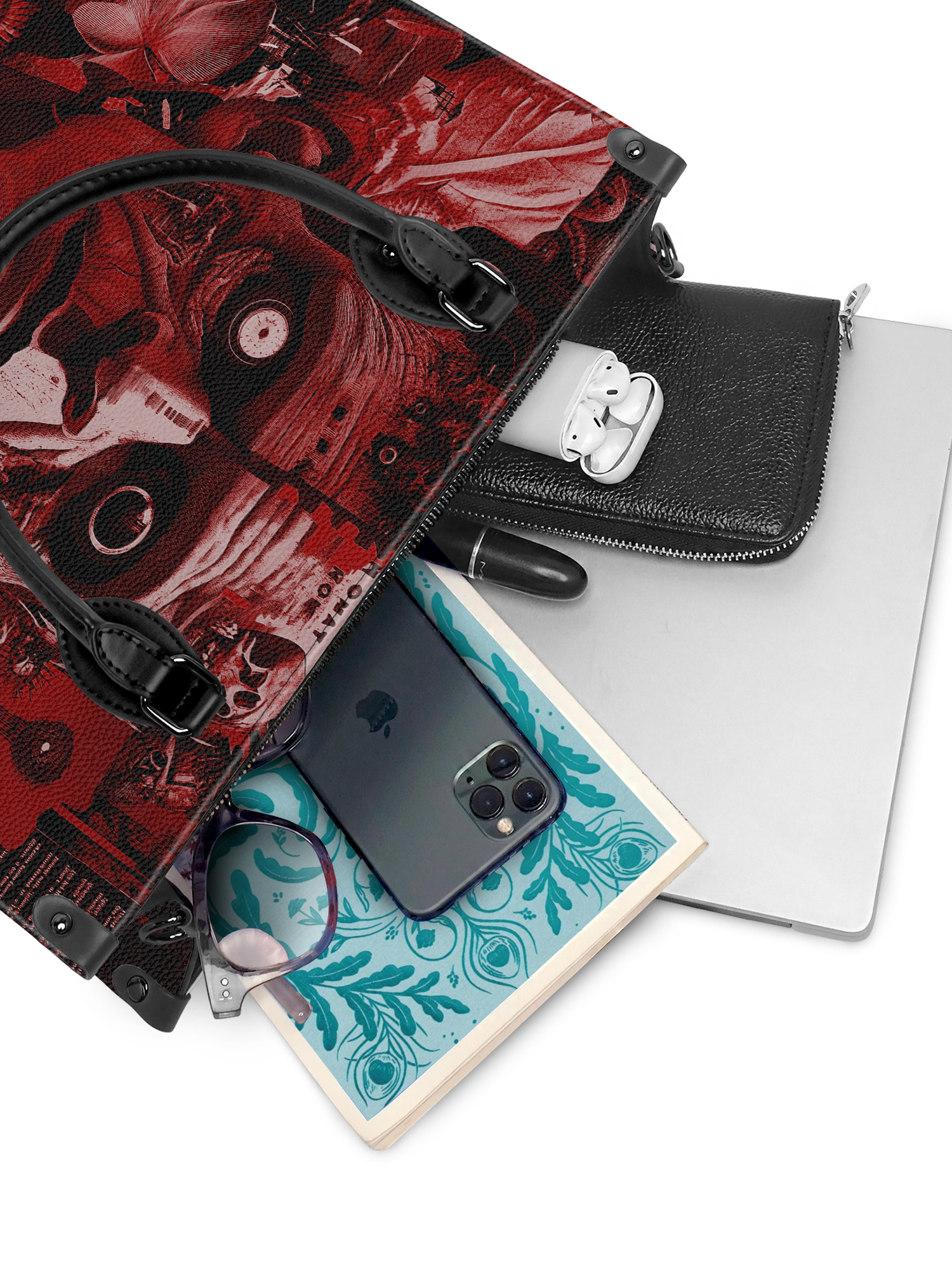 "Frankenstein" Heart Surge - Black Interior - Leather Handbag