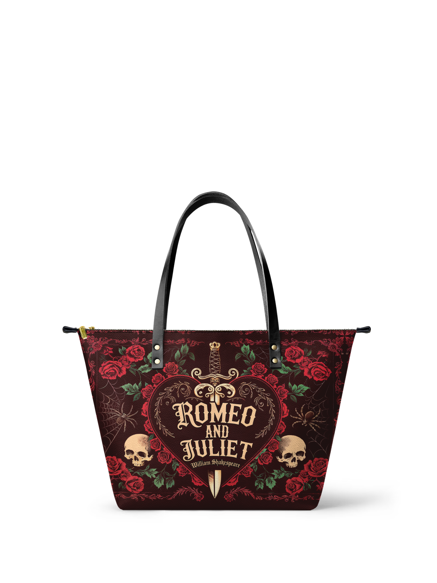 "Romeo And Juliet" Poison Rose Leather Tote Bag