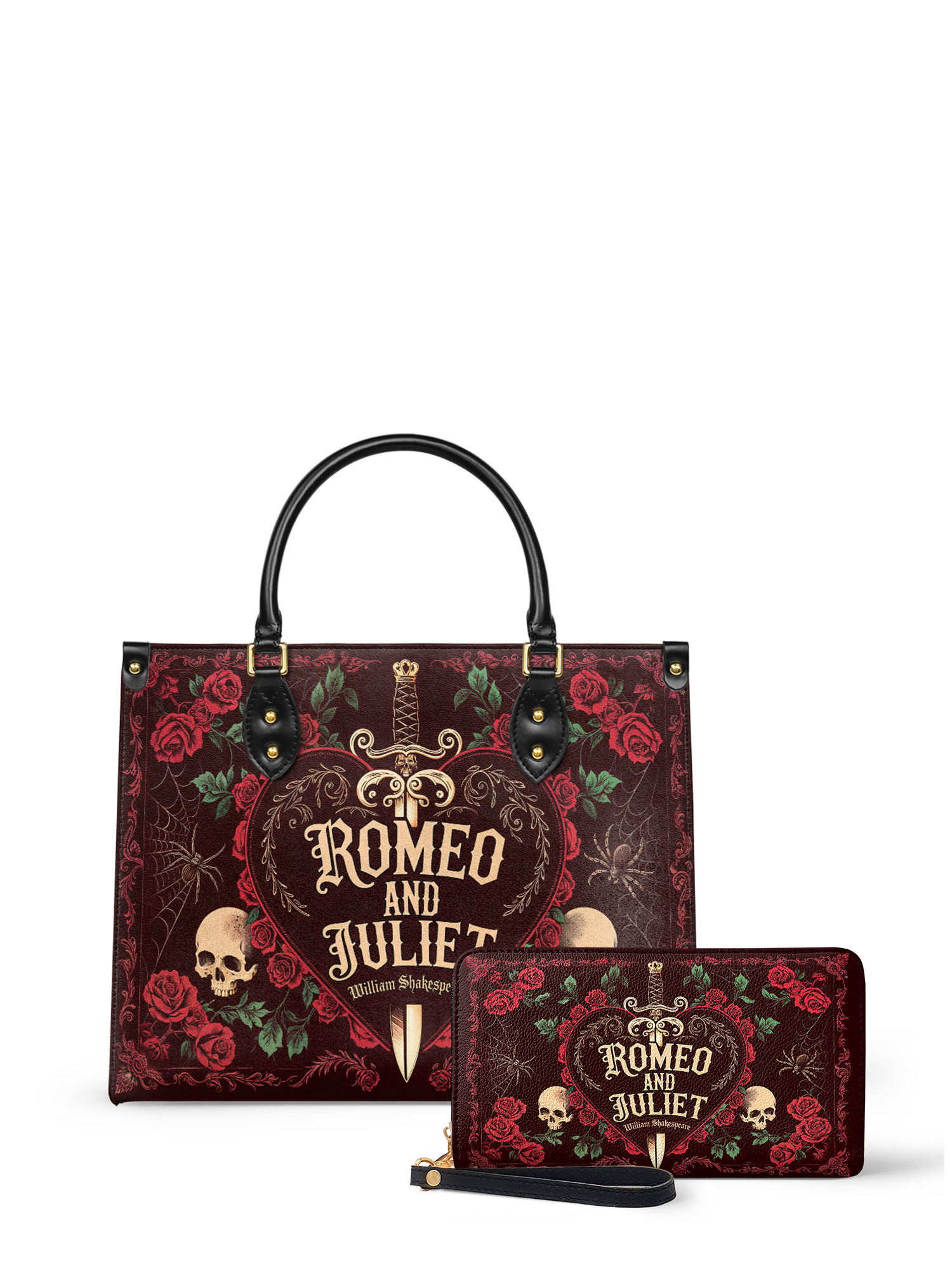 "Romeo And Juliet" Poison Rose Leather Handbag Deal