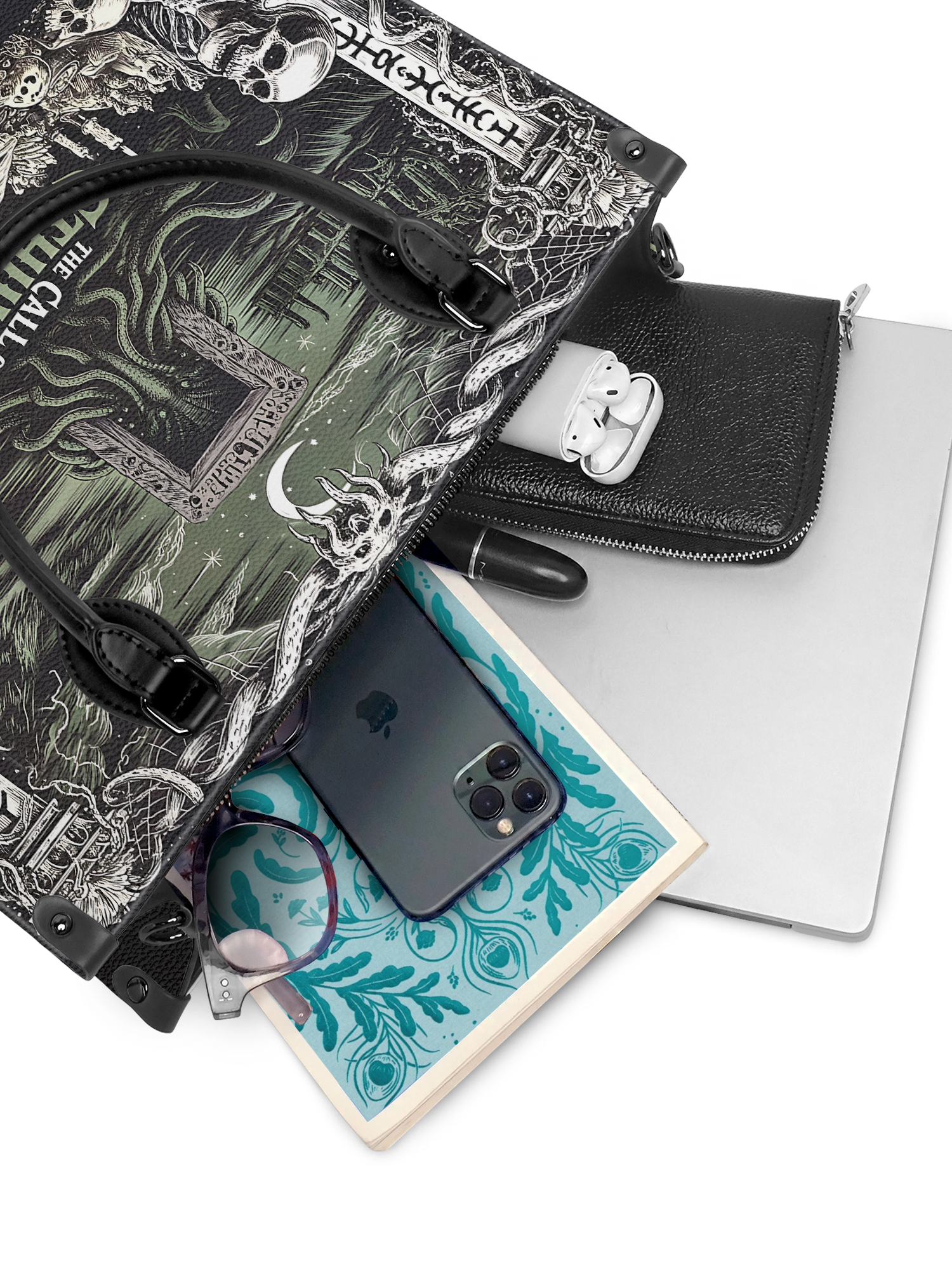 "The Call Of Cthulhu" - Black Interior - Leather Handbag