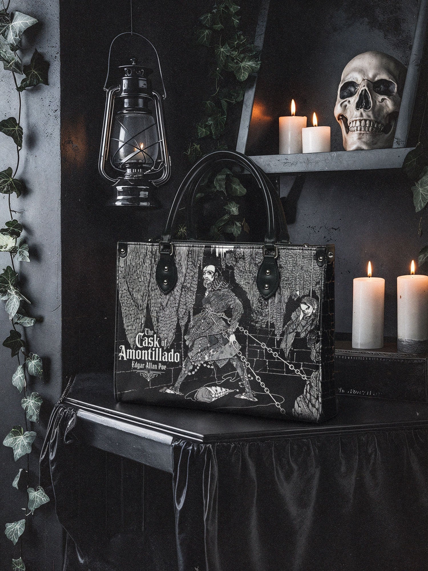 "The Cask Of Amontillado" Leather Handbag Today's Deal