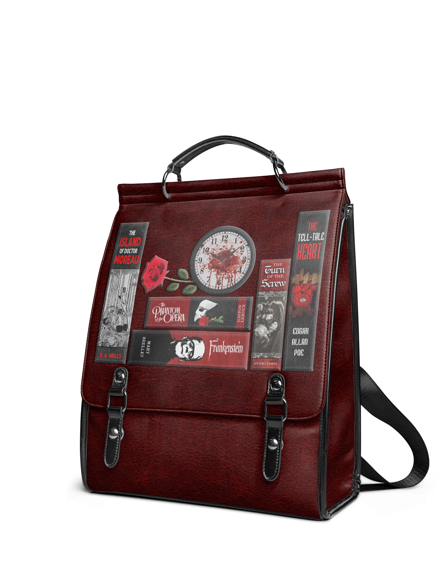 "The Crimson Codex" Leather Backpack Today's Deal