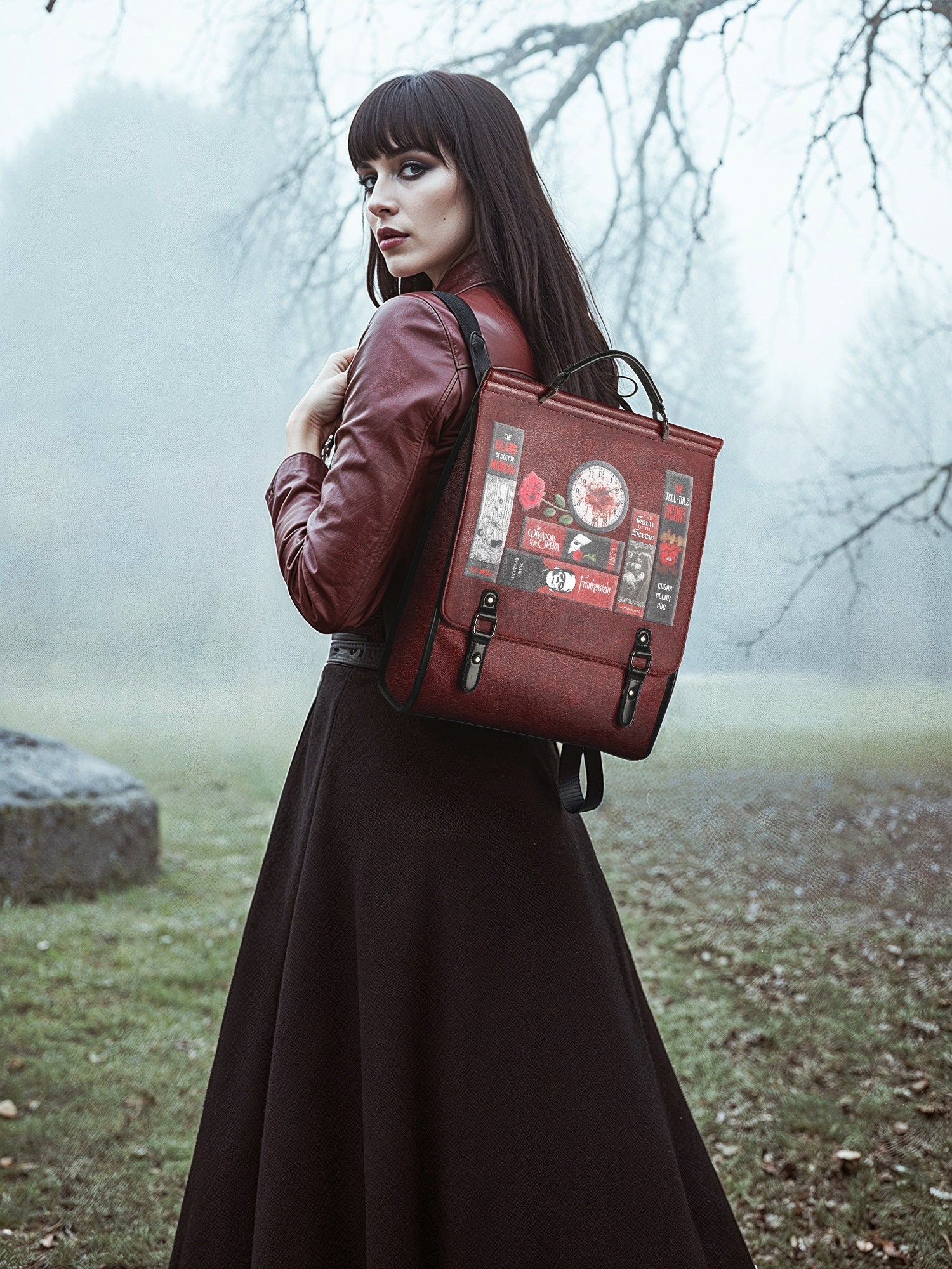 "The Crimson Codex" Leather Backpack Today's Deal