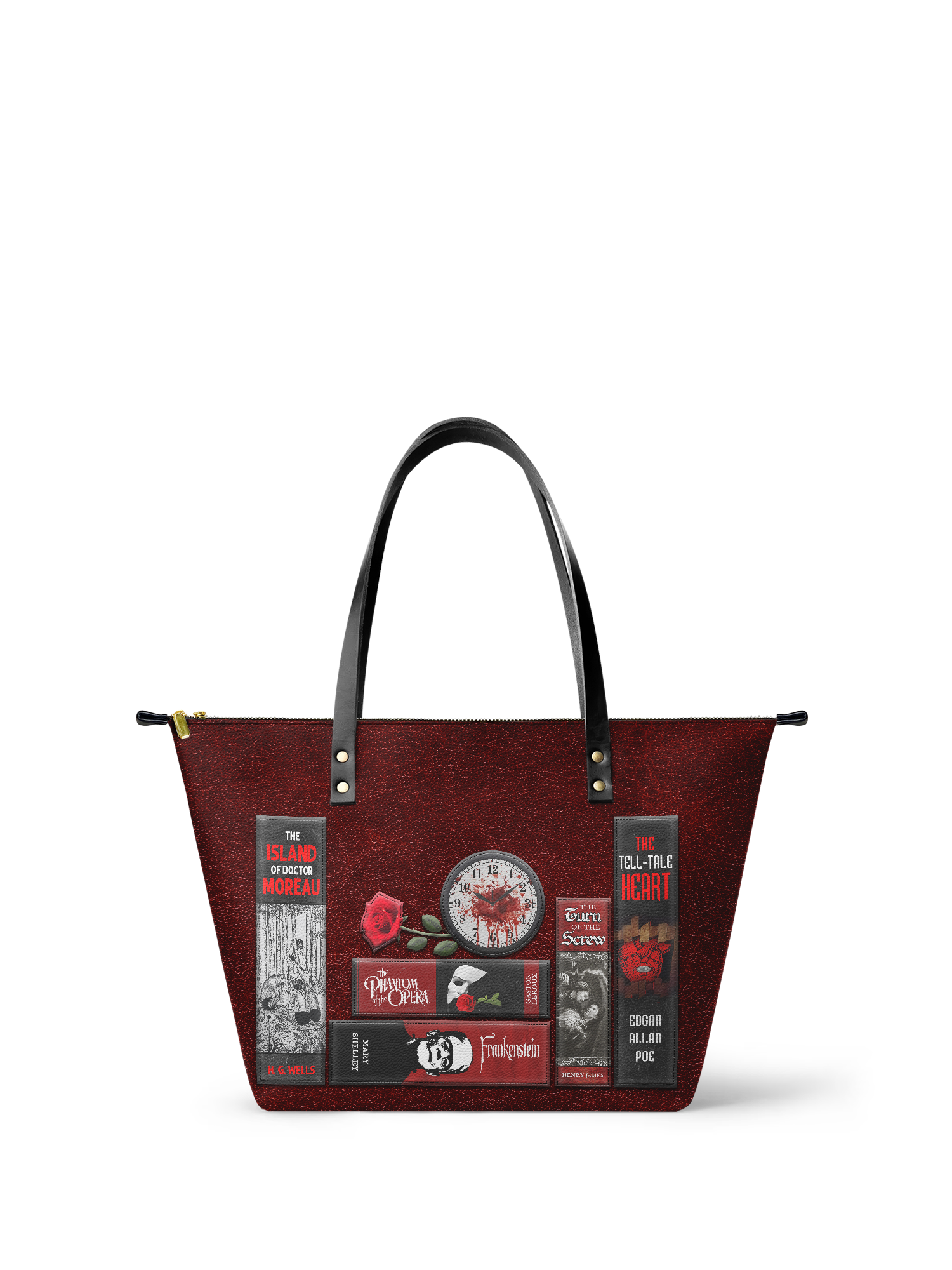 "The Crimson Codex" Leather Tote Bag