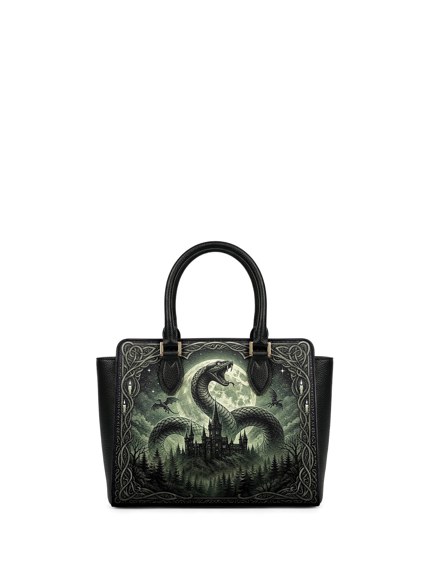 “The Cunning Serpent” Vesper Leather Handbag