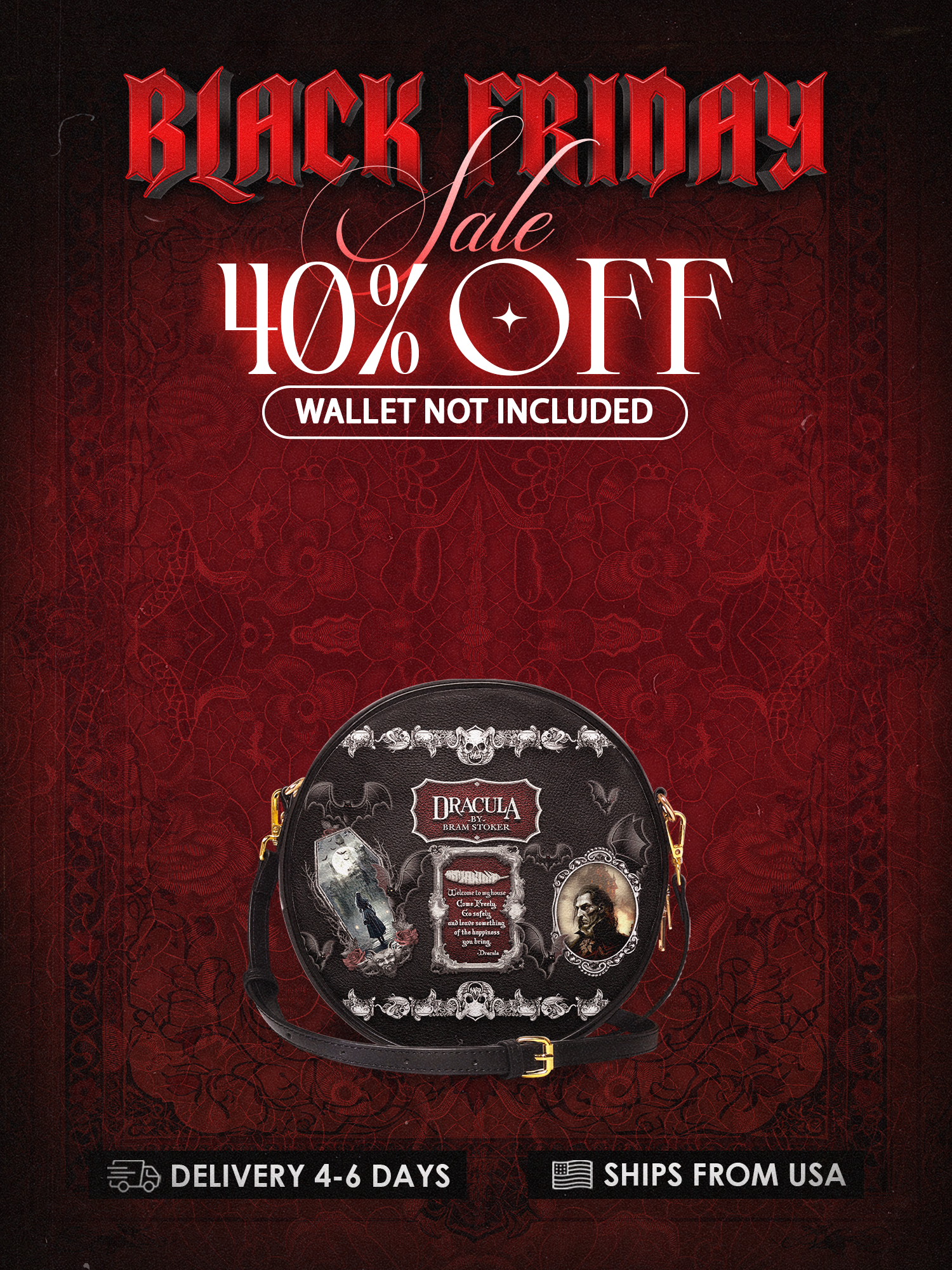 "The Dracula" Circle Crossbody Bag Deal