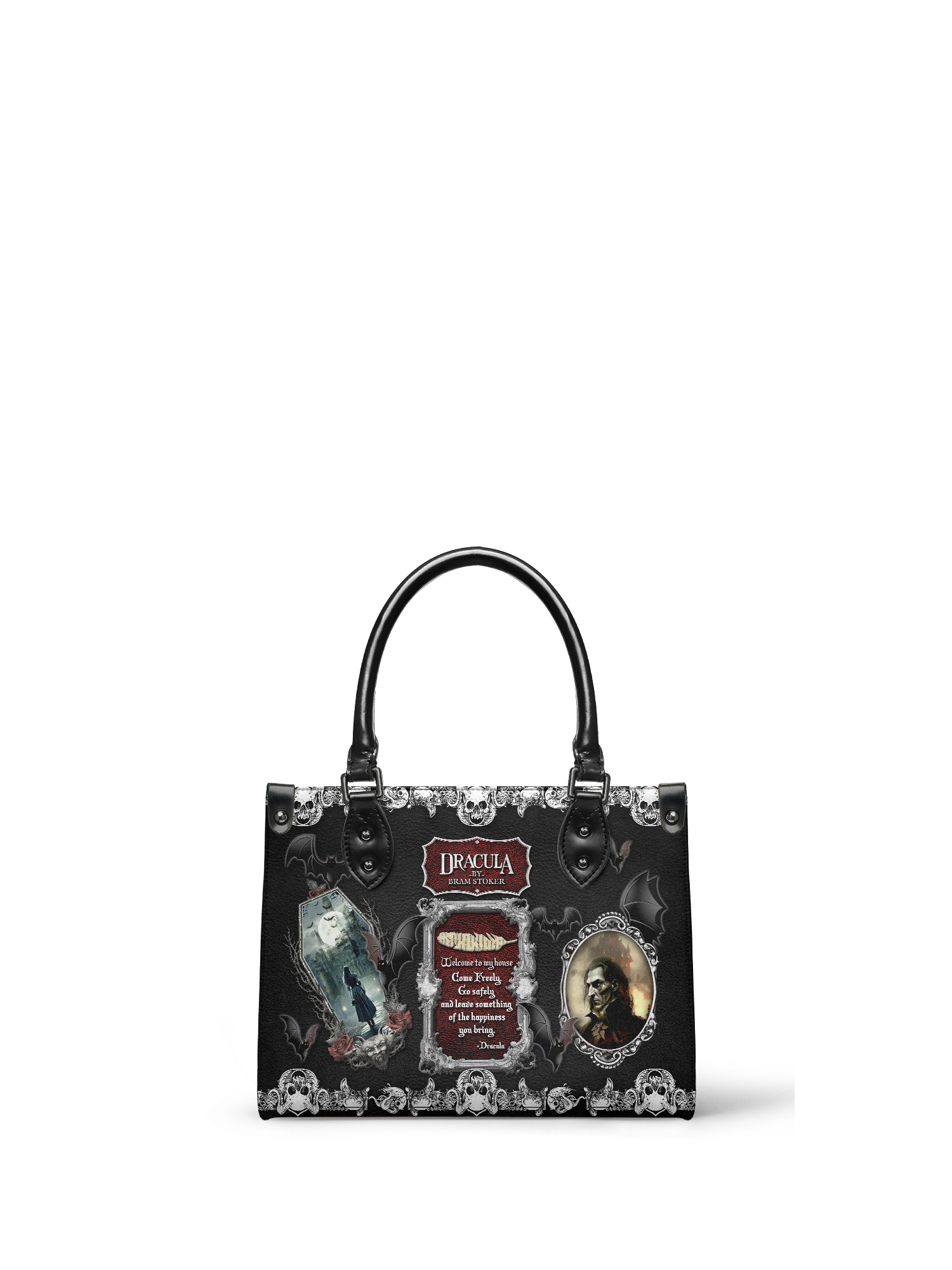 "The Dracula" - Black Interior - Small Leather Handbag