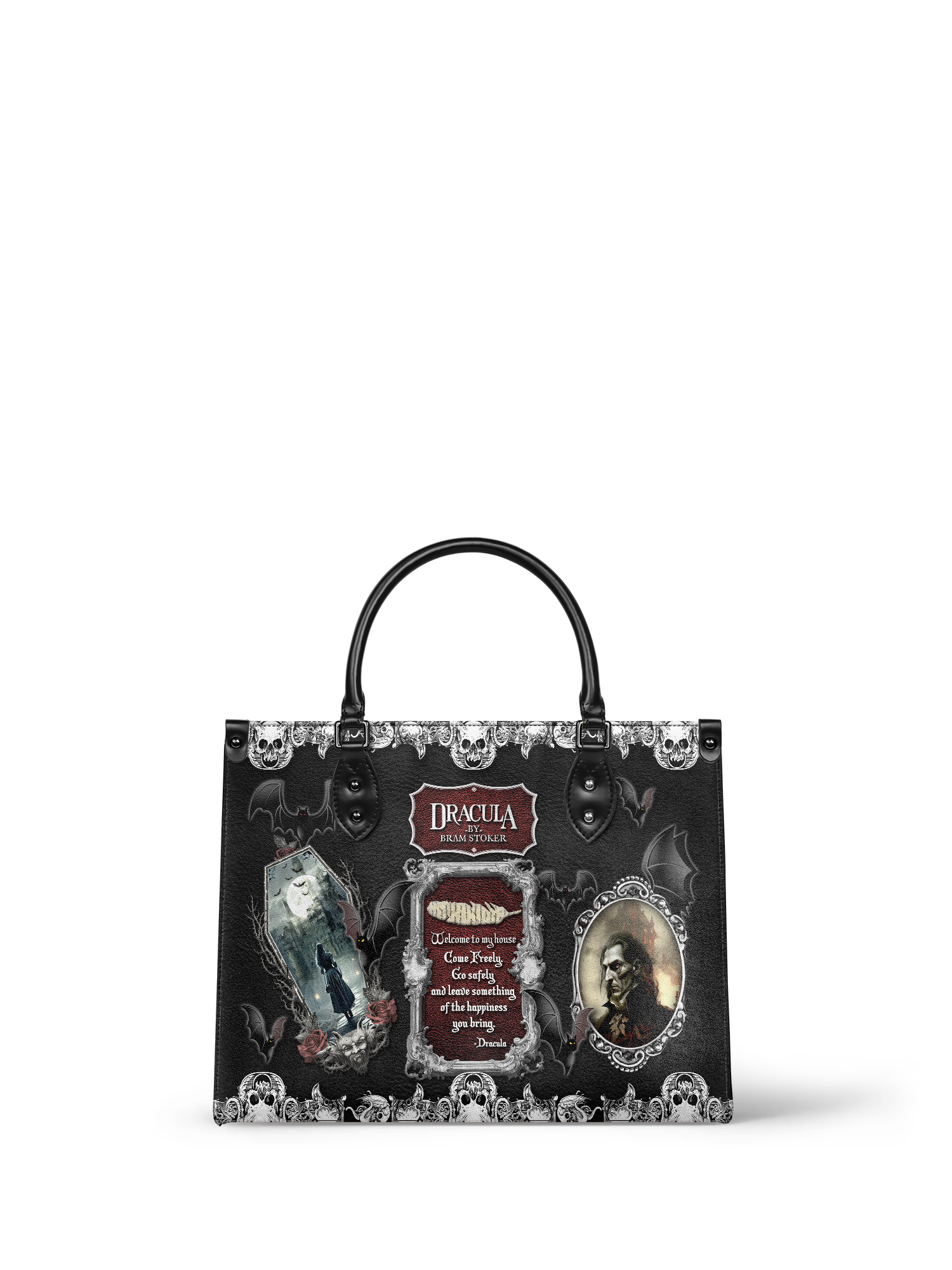 "The Dracula" - Black Interior - Leather Handbag