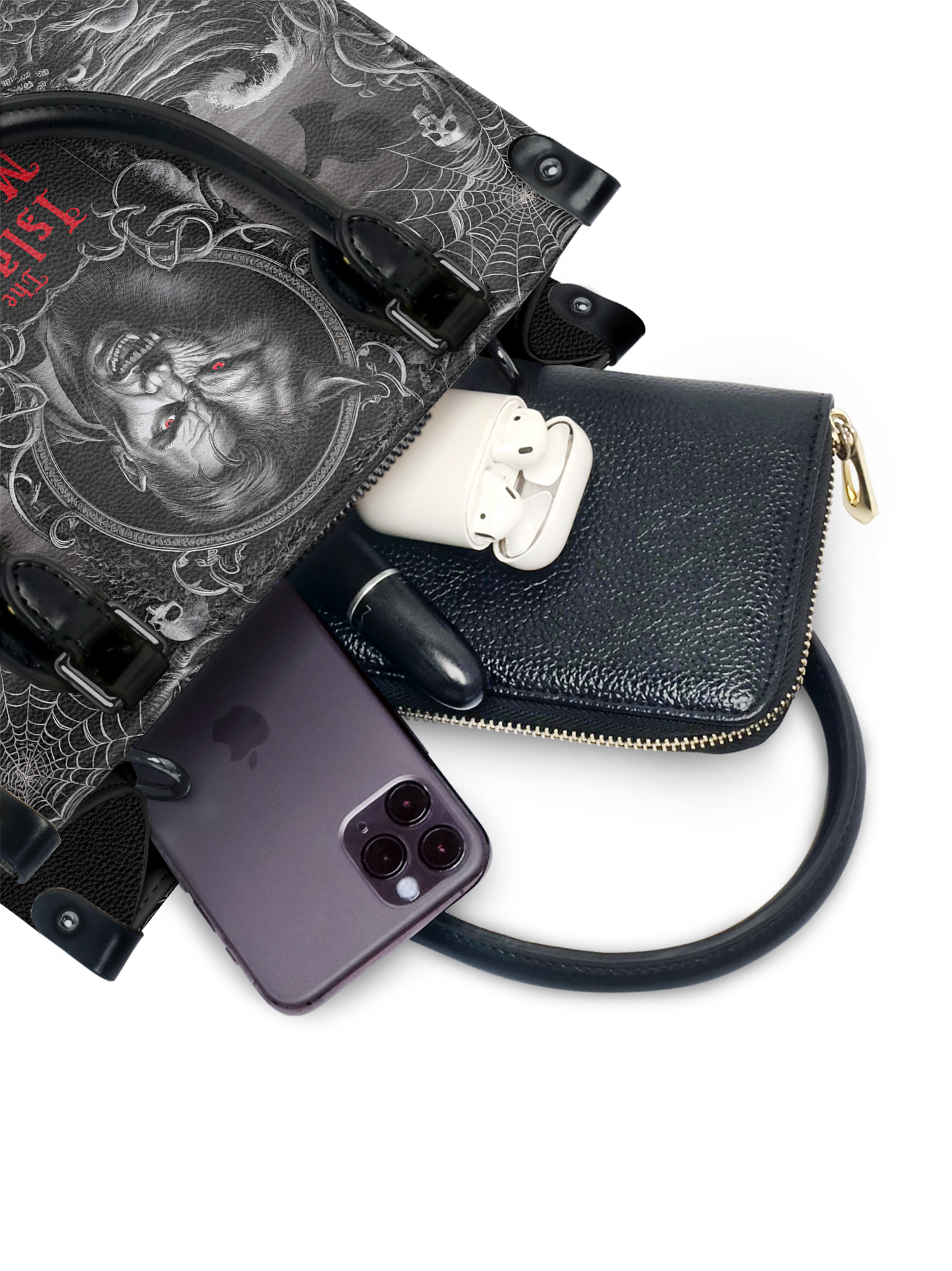 "The Island Of Dr Moreau" - Black Interior - Small Leather Handbag
