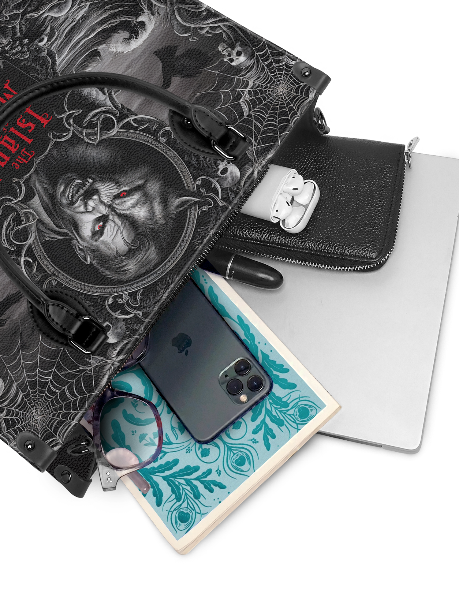"The Island Of Dr Moreau" - Black Interior - Leather Handbag