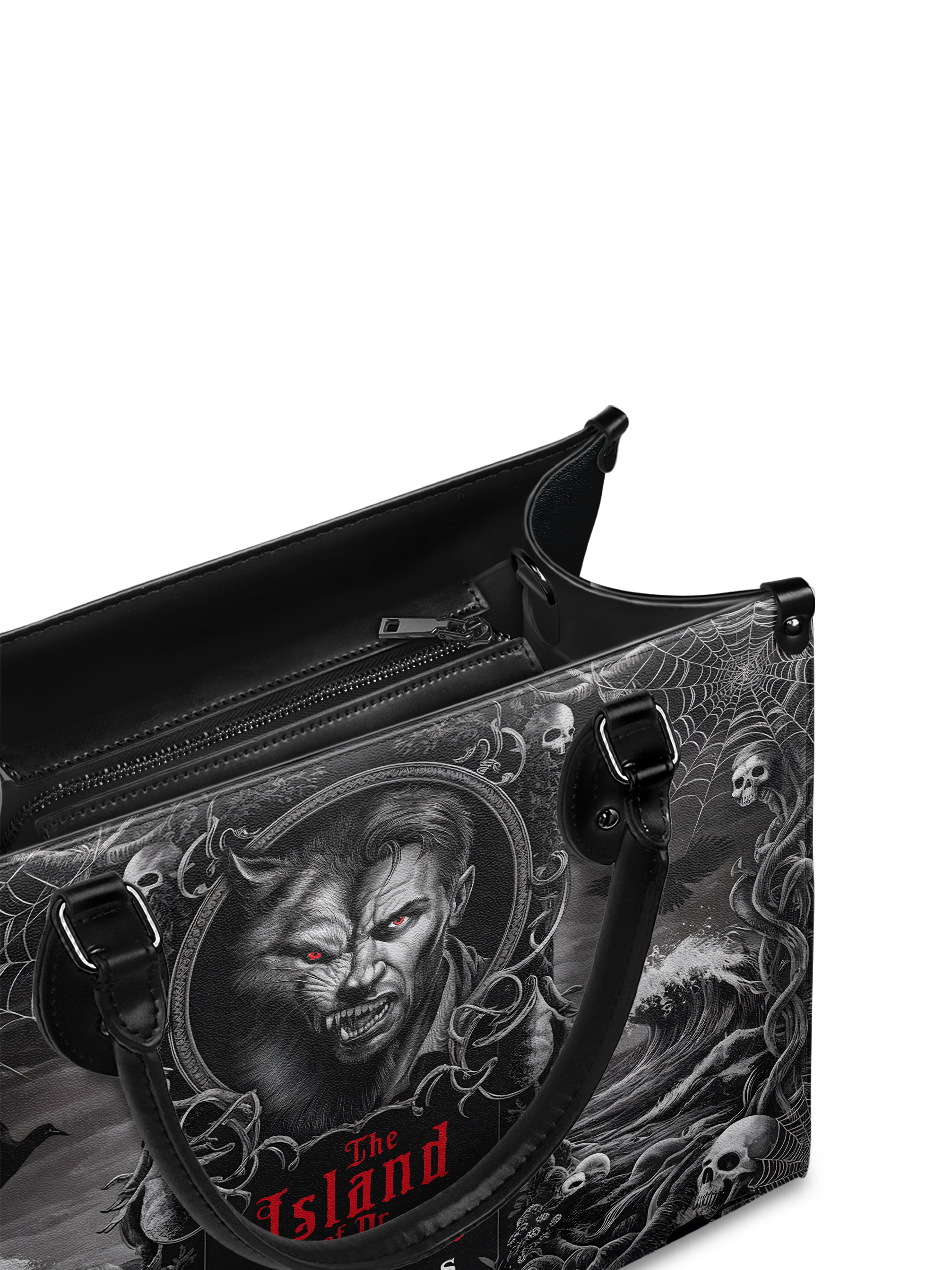 "The Island Of Dr Moreau" - Black Interior - Leather Handbag
