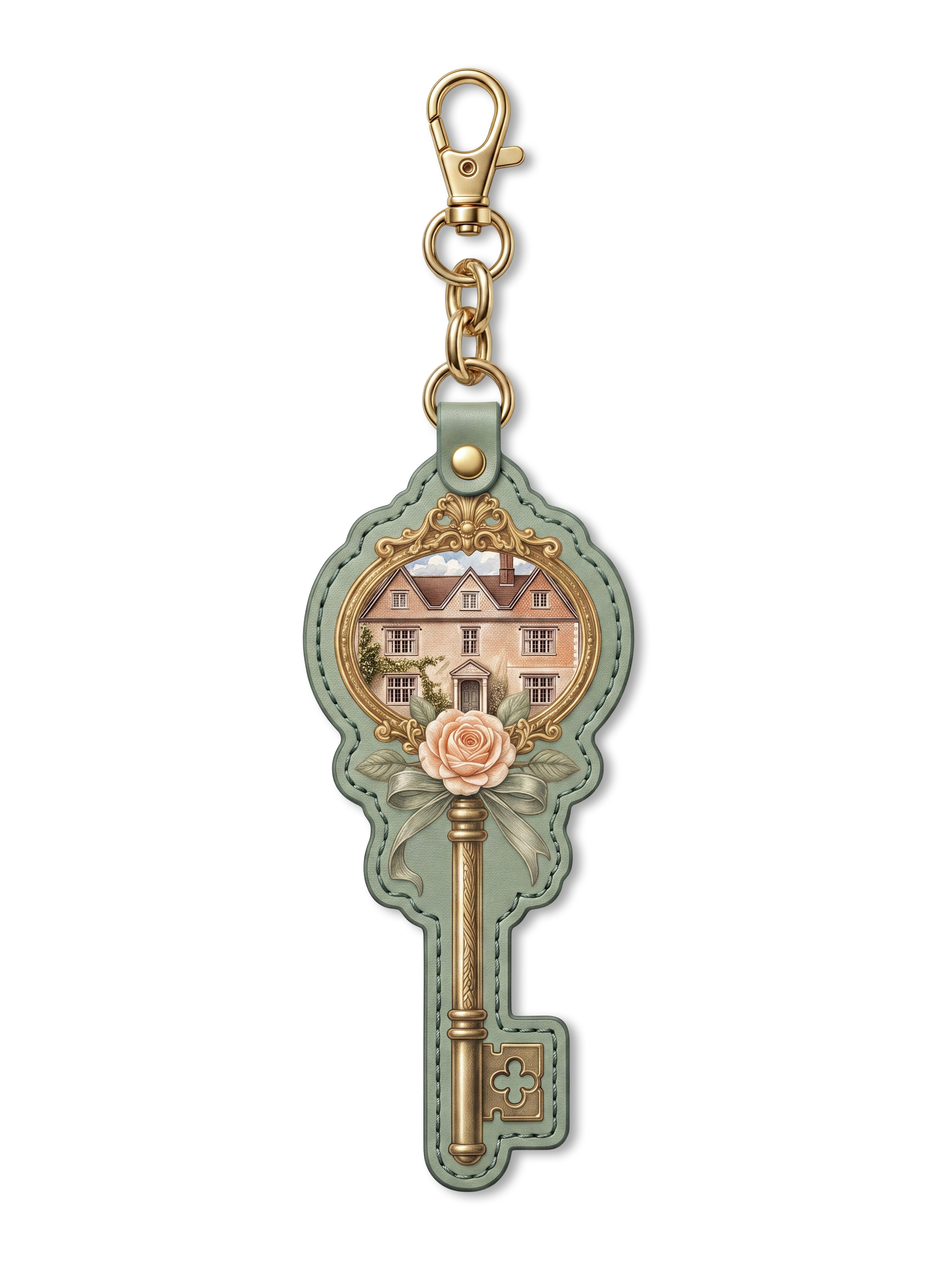 "The Key To Pemberley" Leather Bag Charm