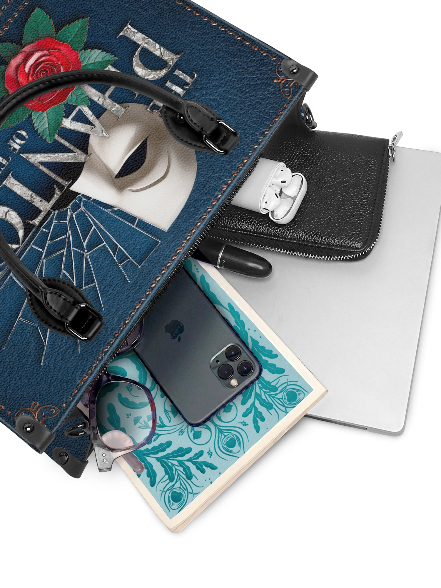 "The Phantom Of The Opera" - Black Interior - Leather Handbag