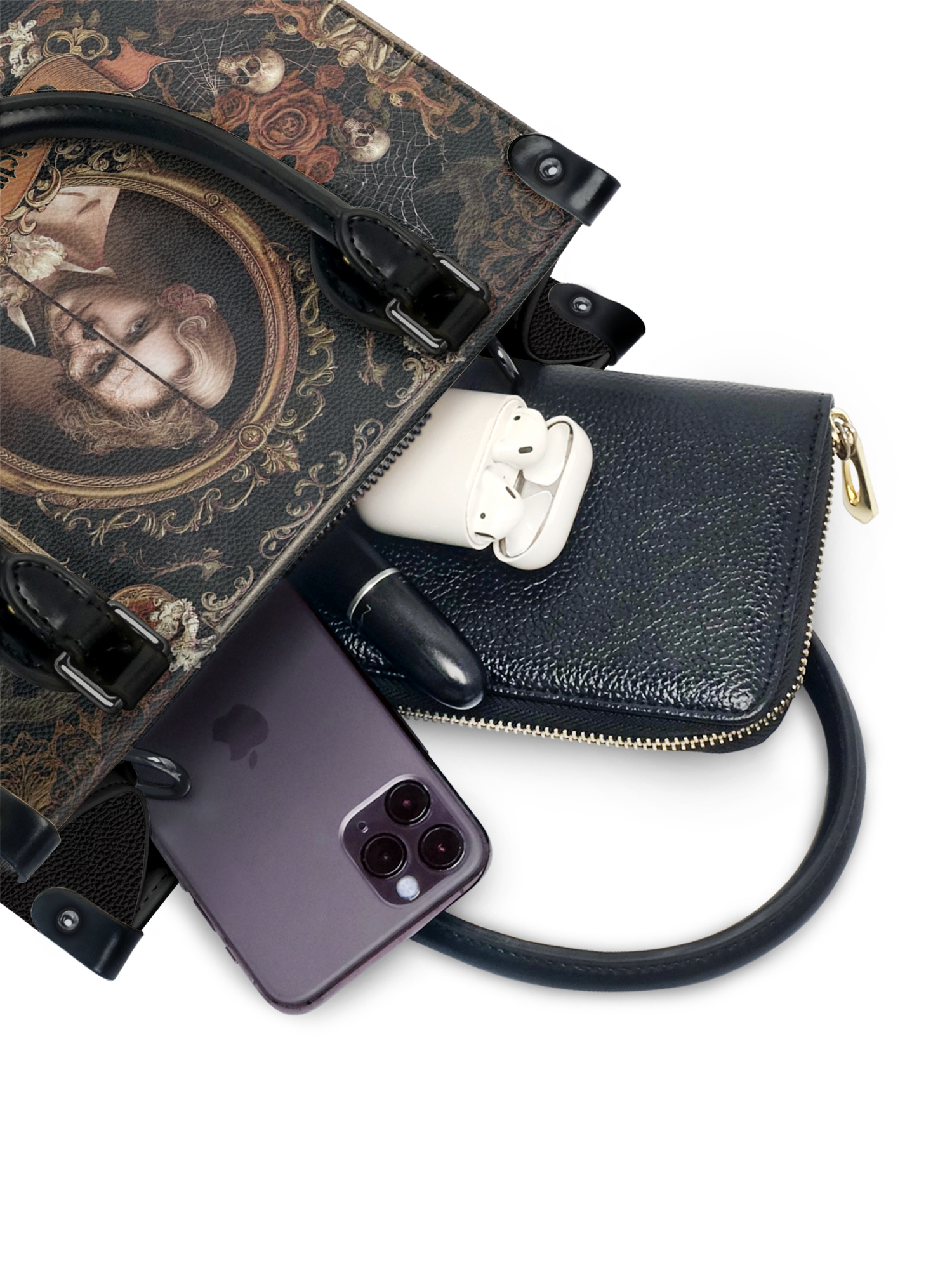"The Picture Of Dorian Gray" - Black Interior - Small Leather Handbag