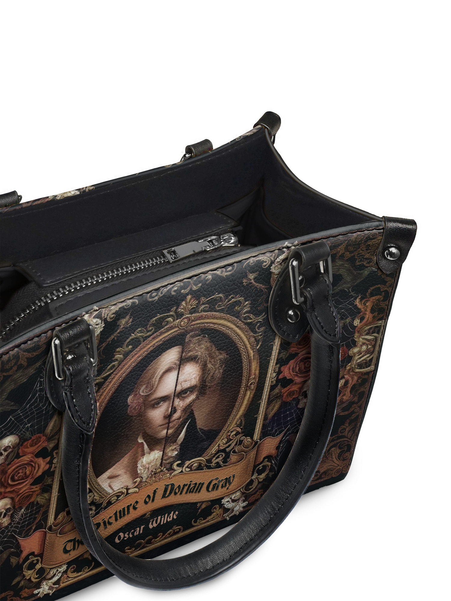 "The Picture Of Dorian Gray" - Black Interior - Small Leather Handbag