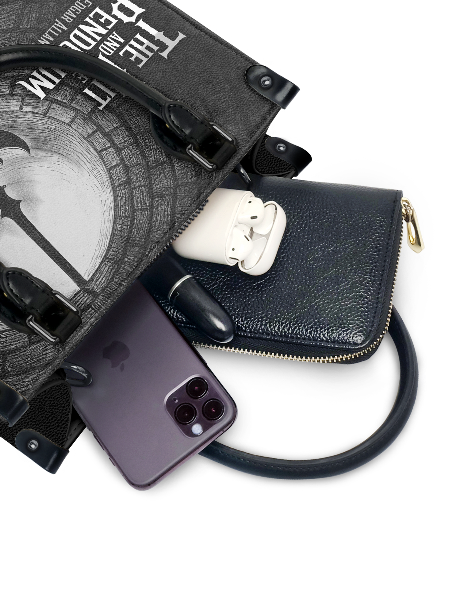 "The Pit And The Pendulum" Small Leather Handbag Today's Deal