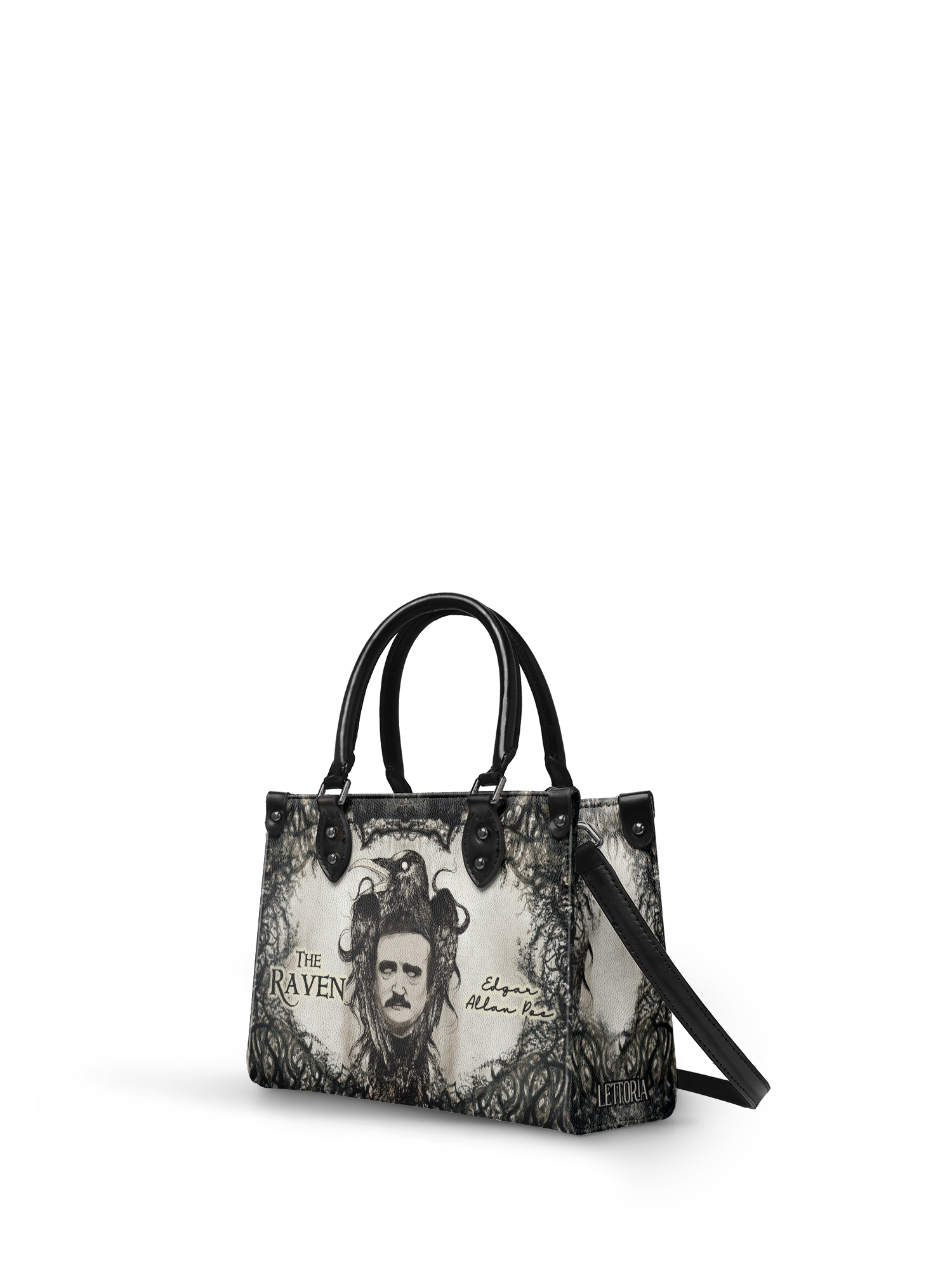 "The Raven" - Black Interior - Small Leather Handbag