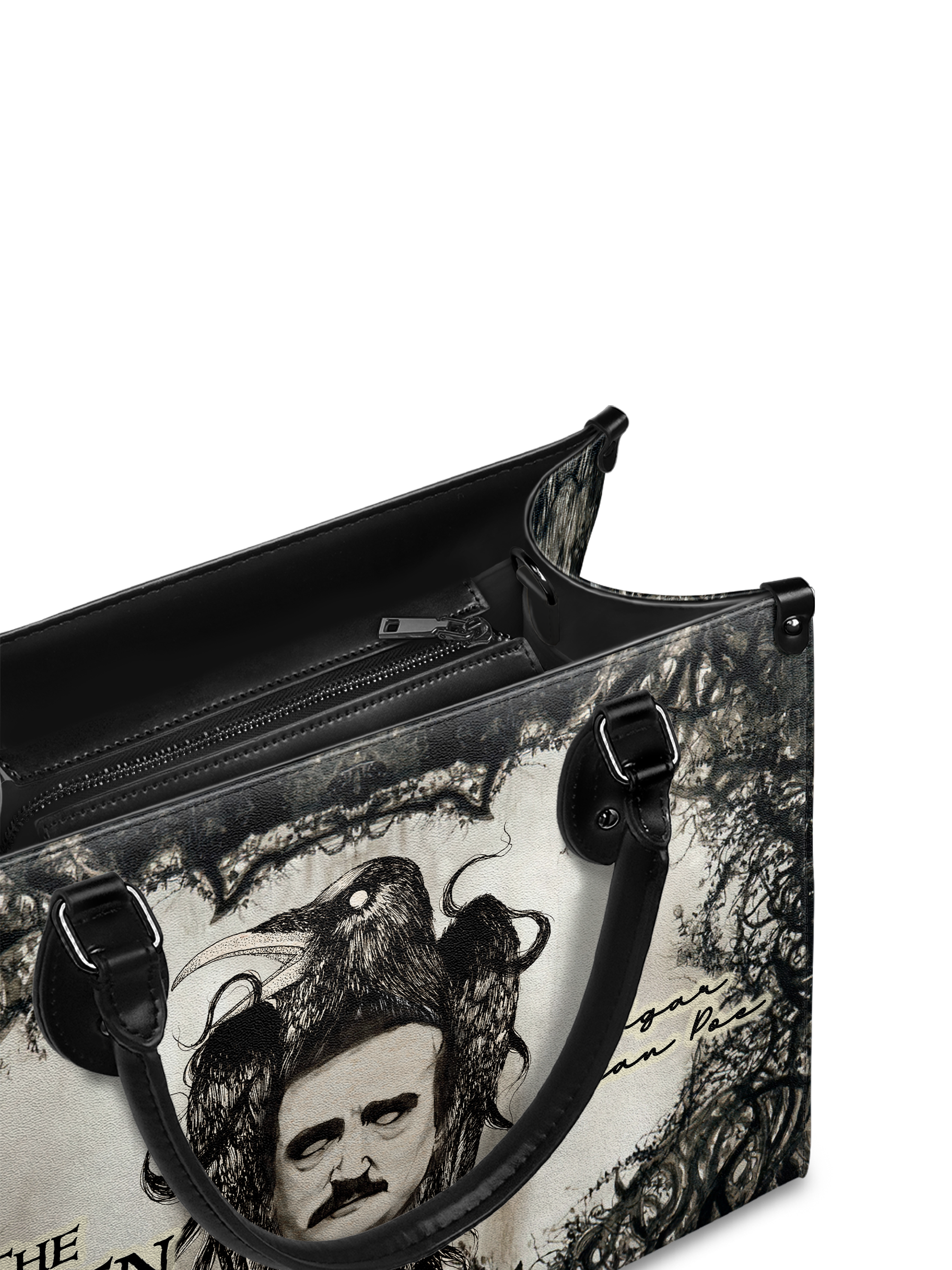 "The Raven" - Black Interior - Leather Handbag