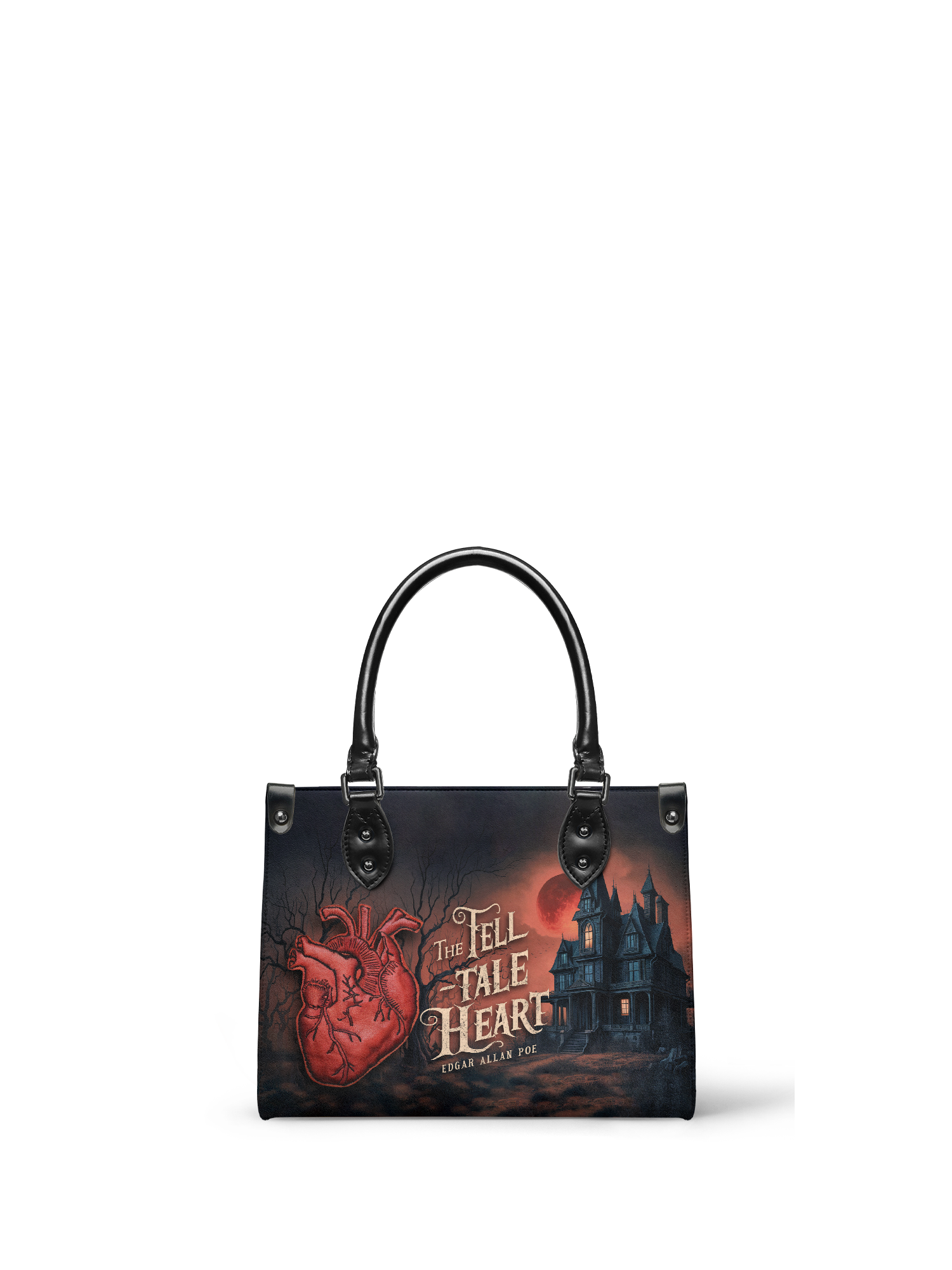 "The Tell-Tale Heart" - Black Interior - Small Leather Handbag