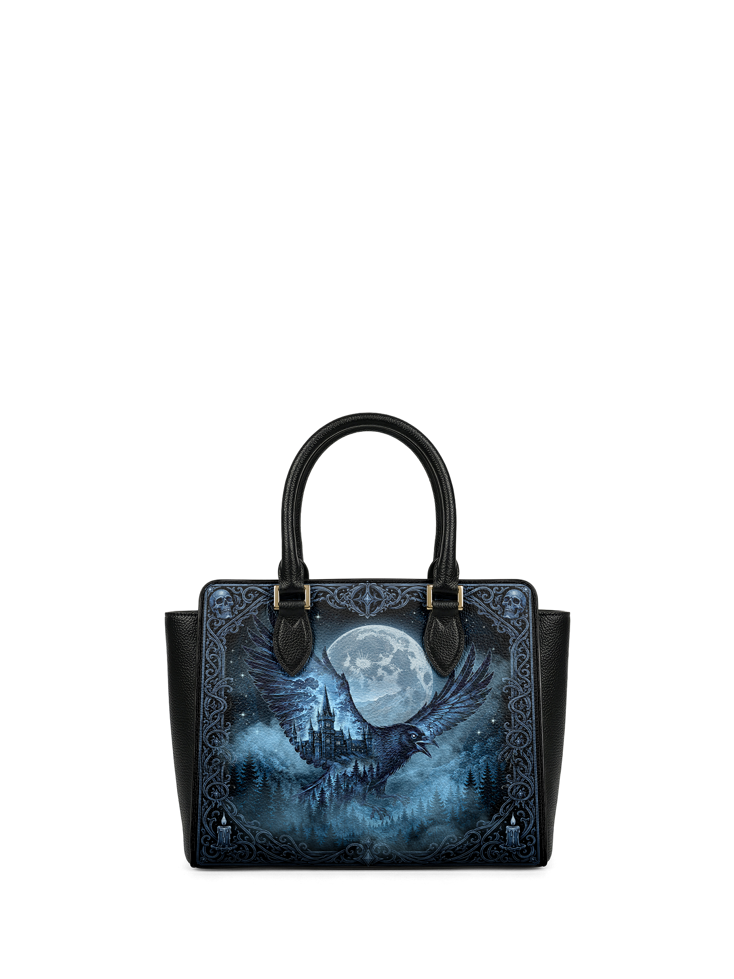 “The Wise Raven” Vesper Leather Handbag