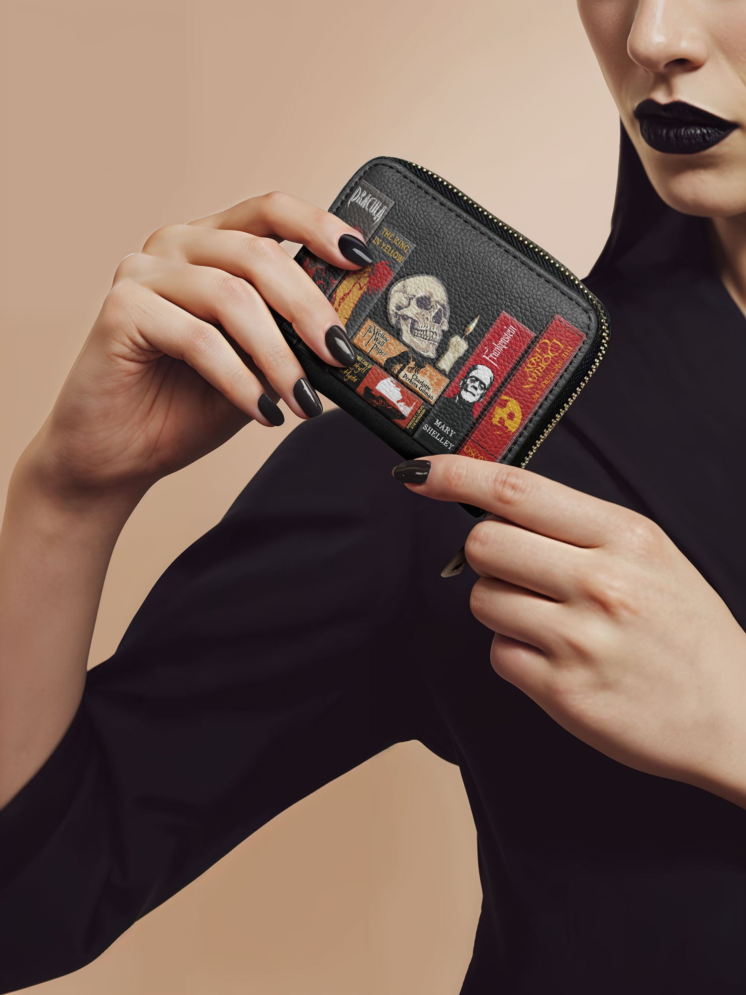 "The Codex of Gothic Tales" Deadlight Black Mini Wallet