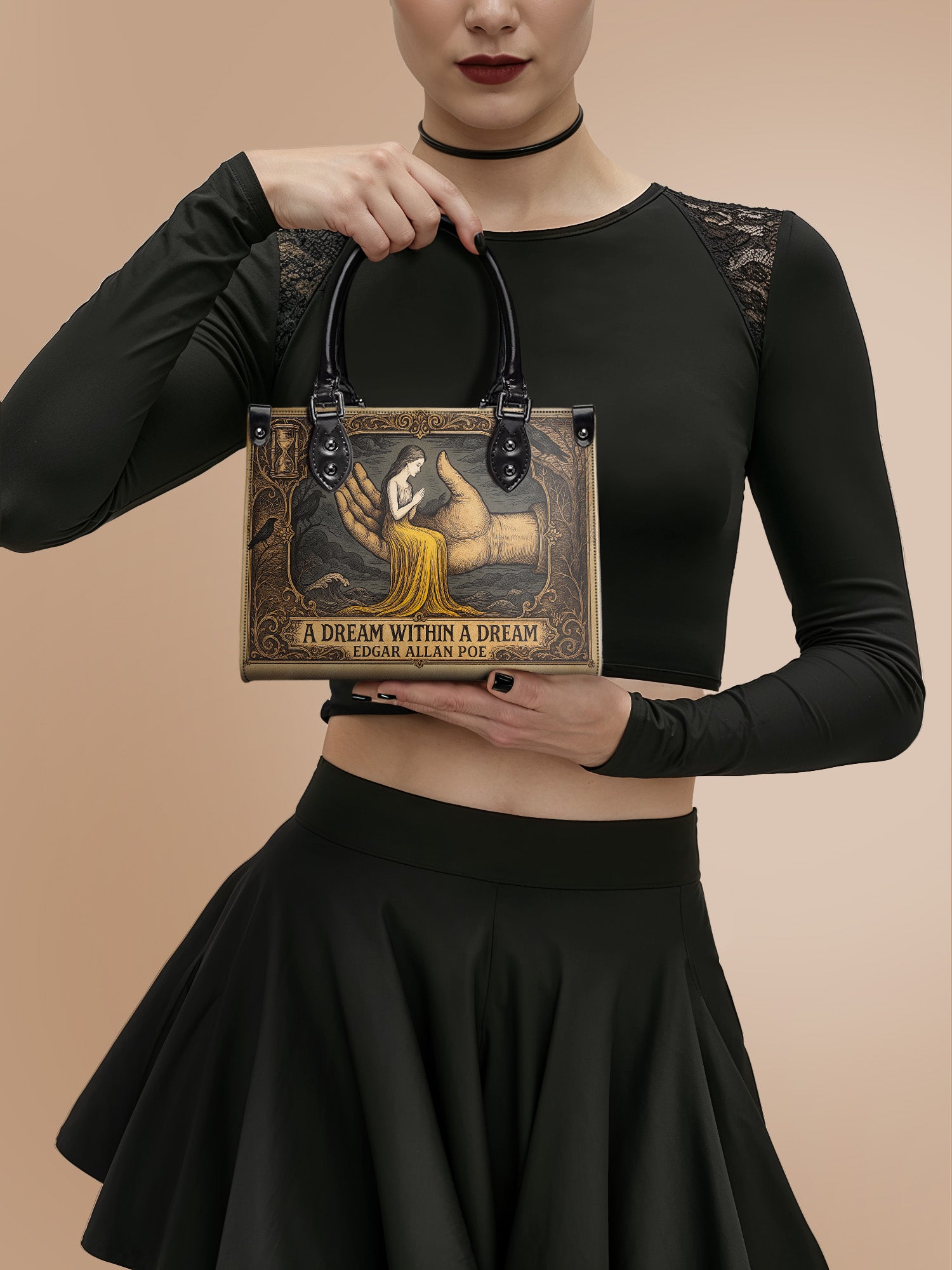 "A Dream Within A Dream" Small Leather Handbag Deal