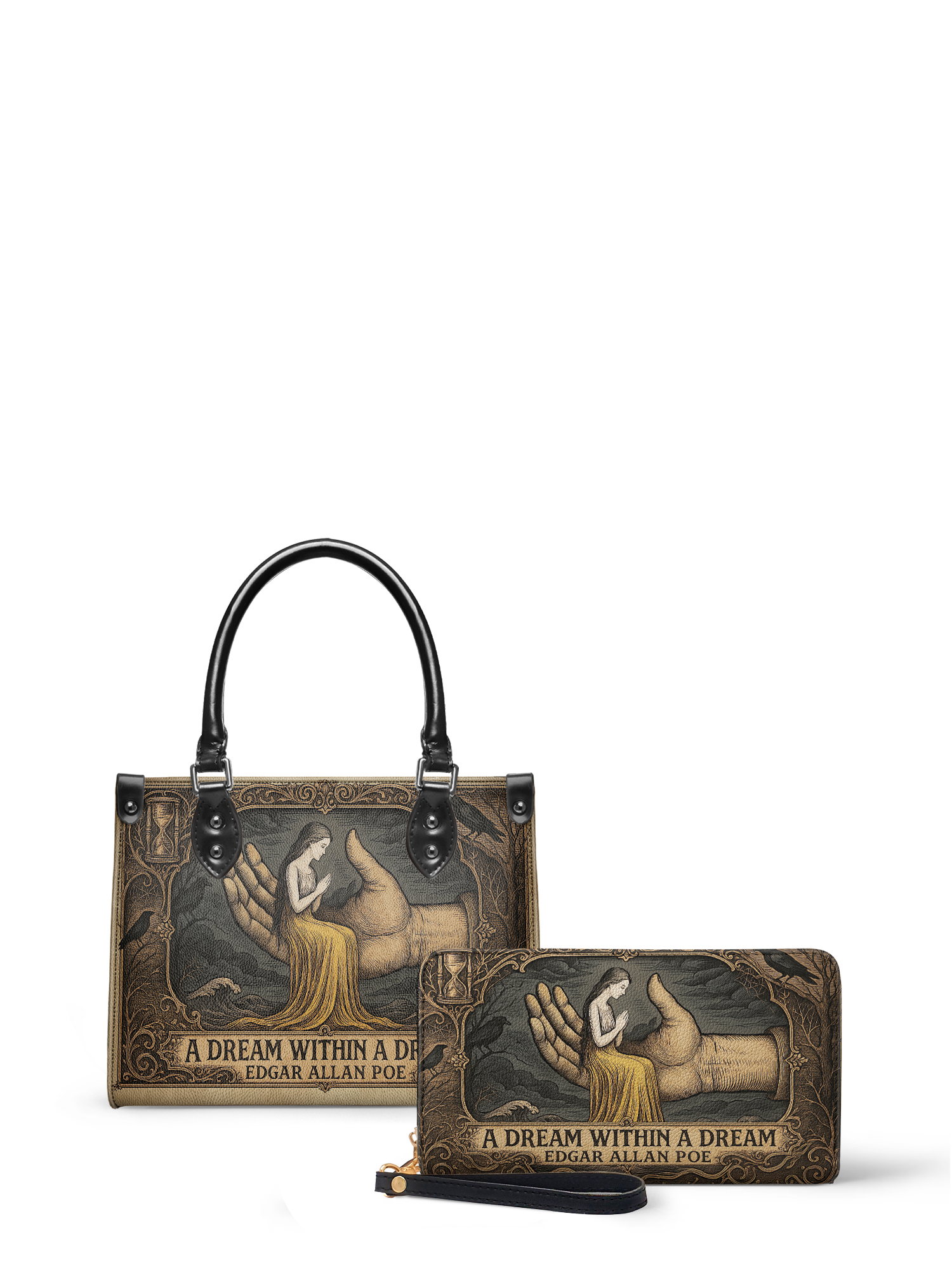 "A Dream Within A Dream" Small Leather Handbag Deal