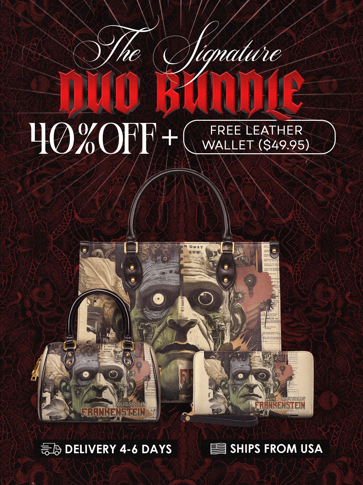 "Frankenstein" Old Parchment The Signature Duo Bundle