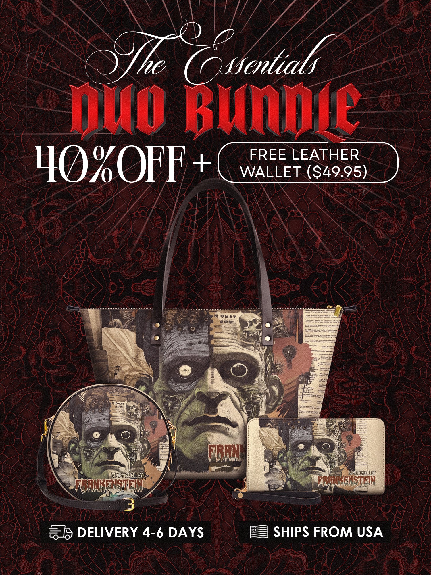 "Frankenstein" Old Parchment The Essentials Duo Bundle