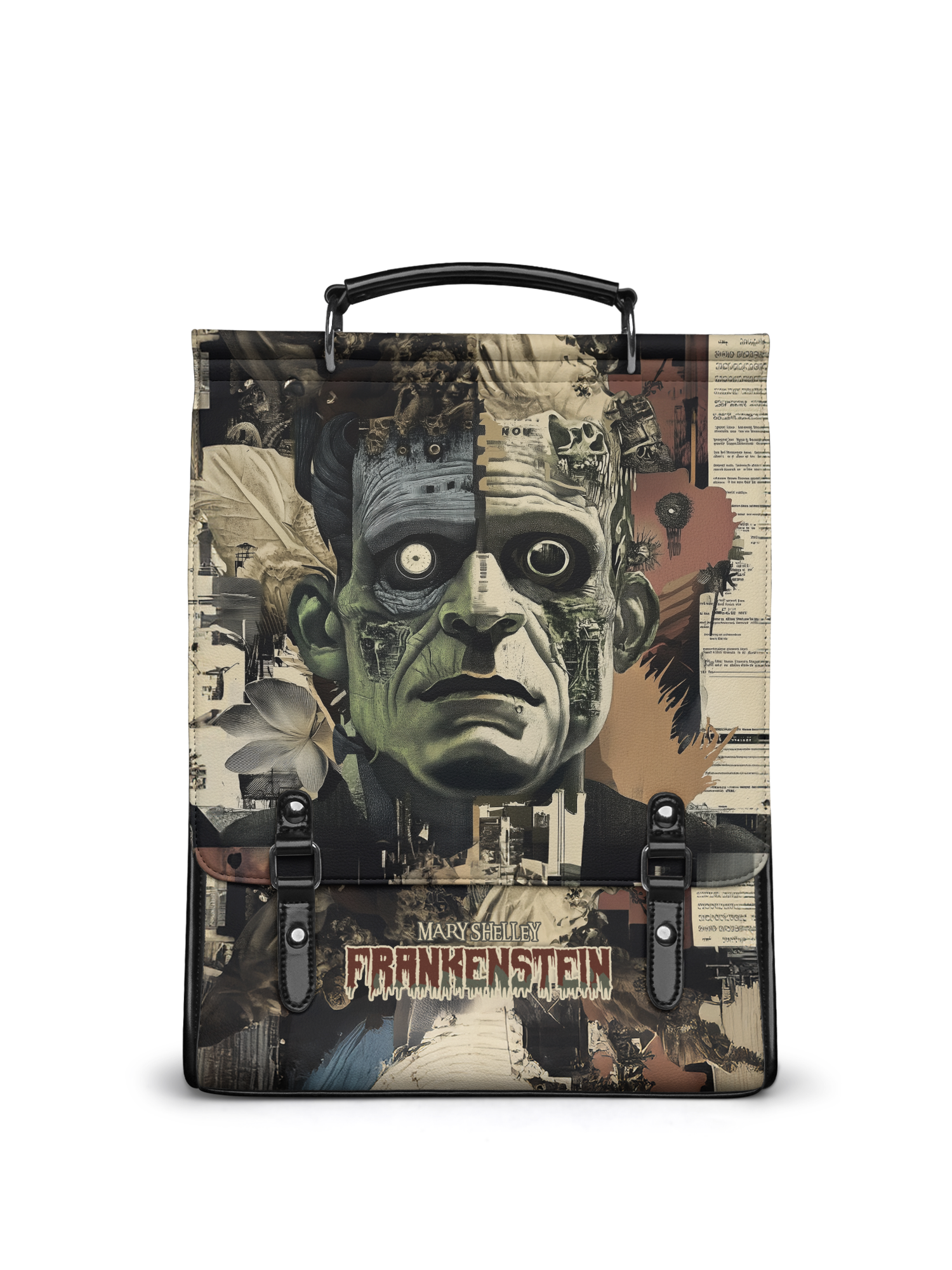 "Frankenstein" Old Parchment Leather Backpack