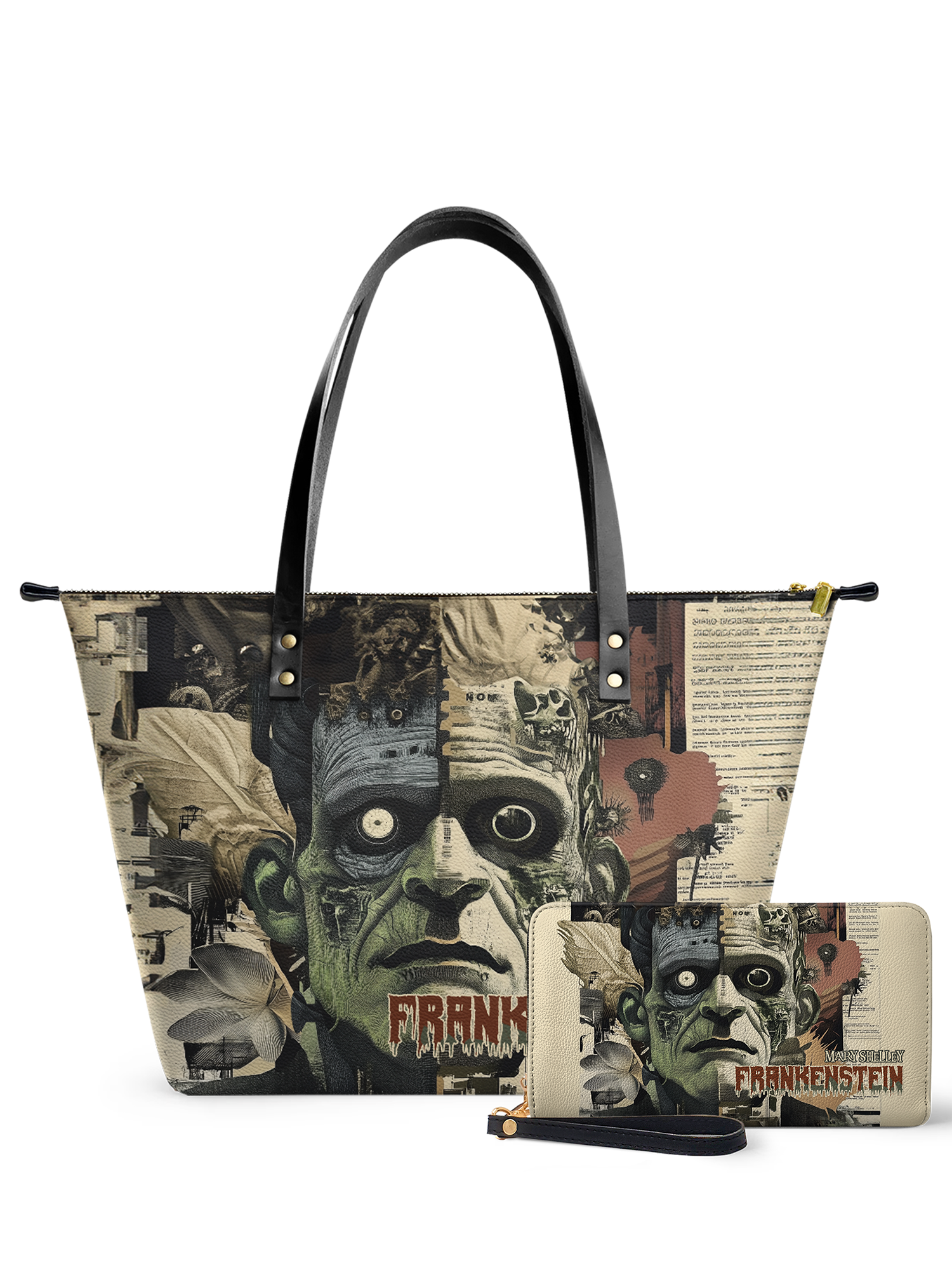 "Frankenstein" Old Parchment Leather Tote Bag Deal